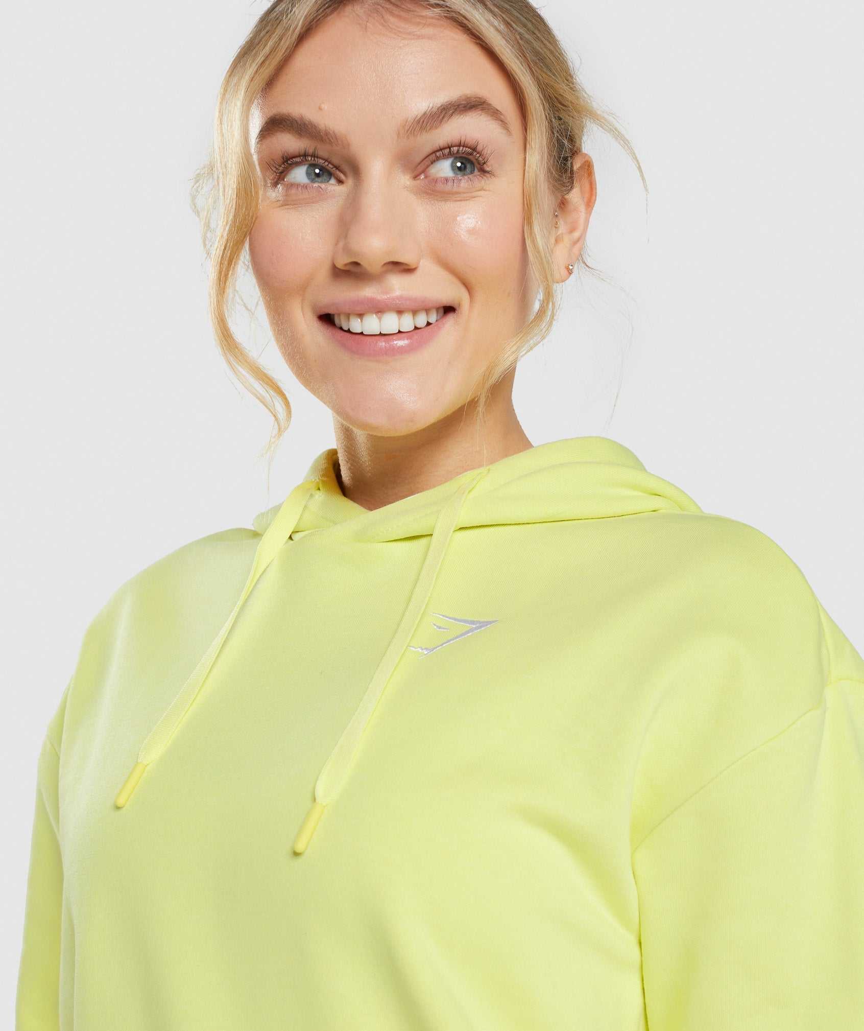 Bluzy Z Kapturem Damskie Gymshark Treningowe Oversized Zielone | BWZN87469