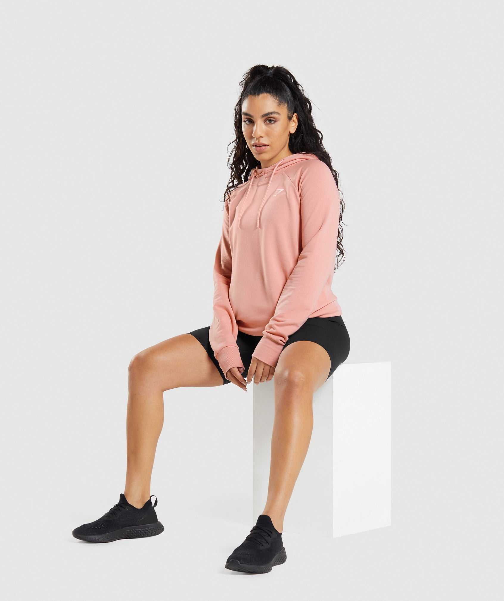 Bluzy Z Kapturem Damskie Gymshark Treningowe Różowe | ZFLX89506