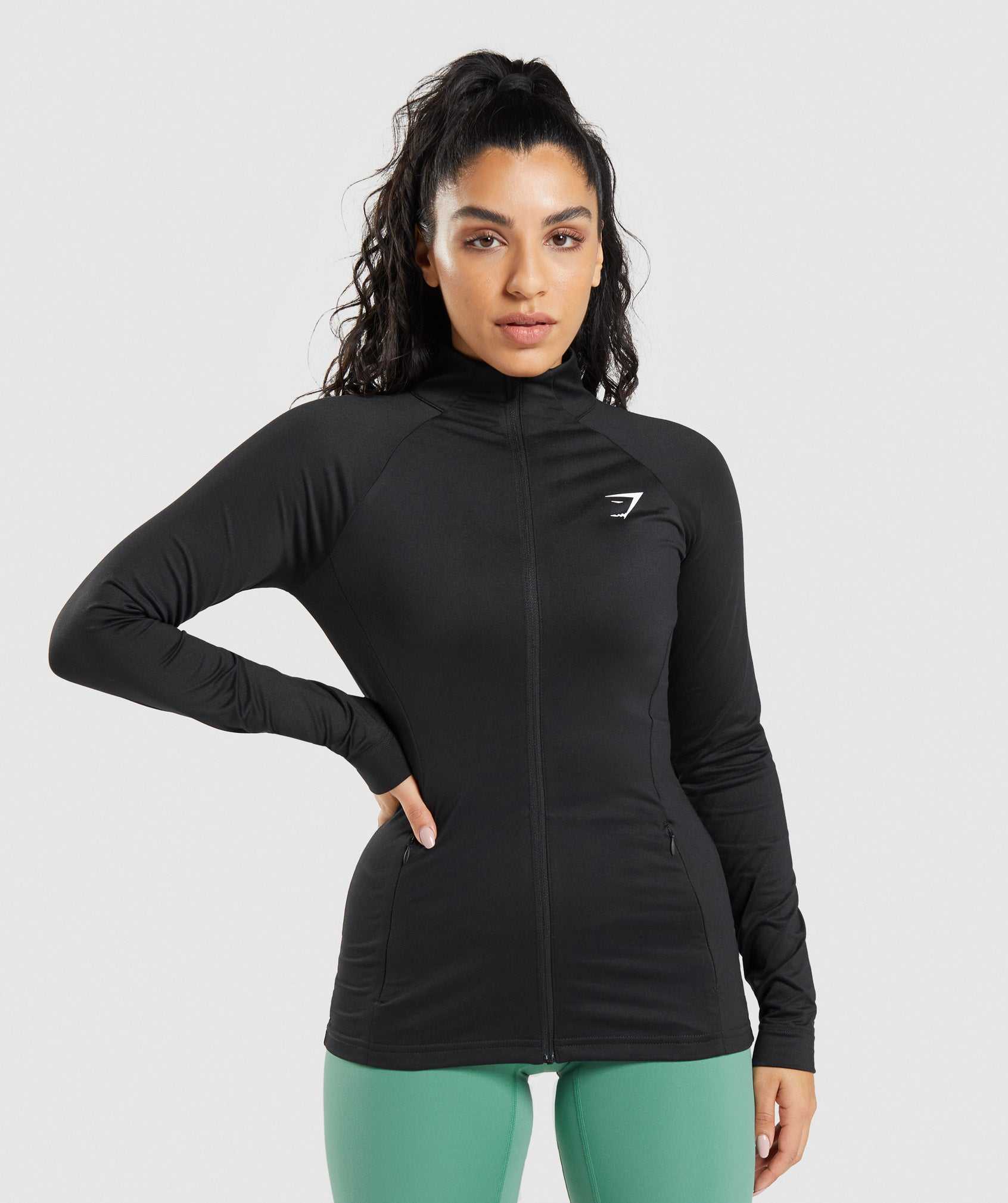 Bluzy Z Kapturem Damskie Gymshark Treningowe Czarne | ZTSX13790