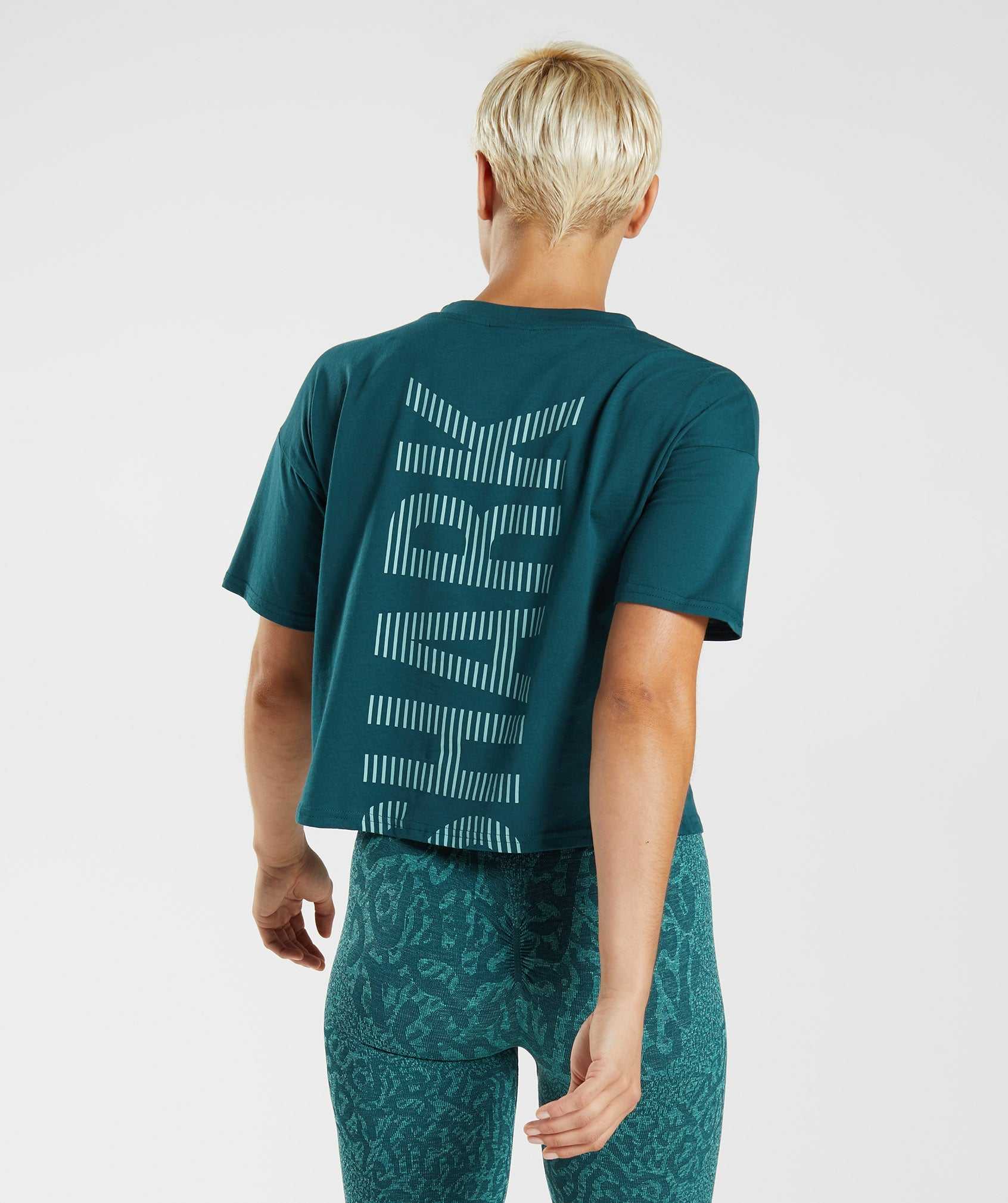 Koszulki Damskie Gymshark 315 Midi Turkusowe Niebieskie | VTSN51624