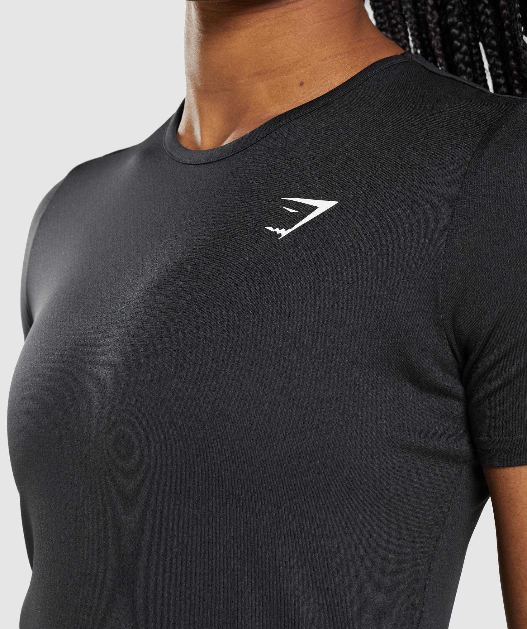 Koszulki Damskie Gymshark Treningowe Czarne | EPXT68479