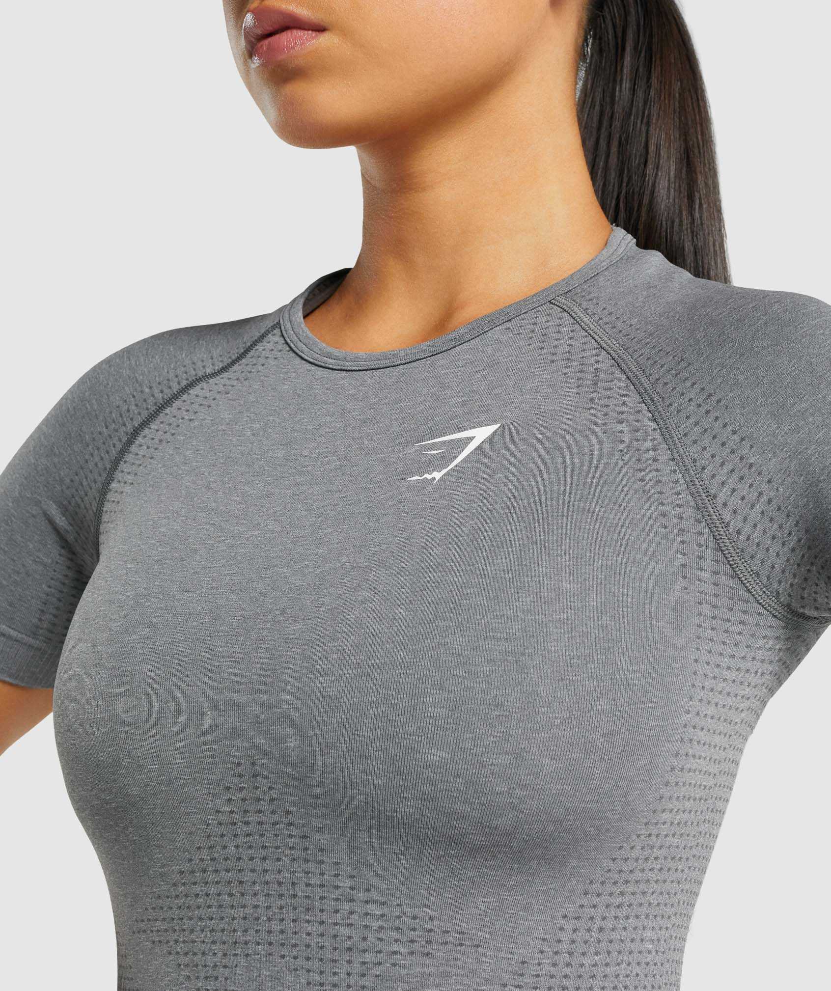 Koszulki Damskie Gymshark Vital Seamless 2.0 Szare | LNSW25489