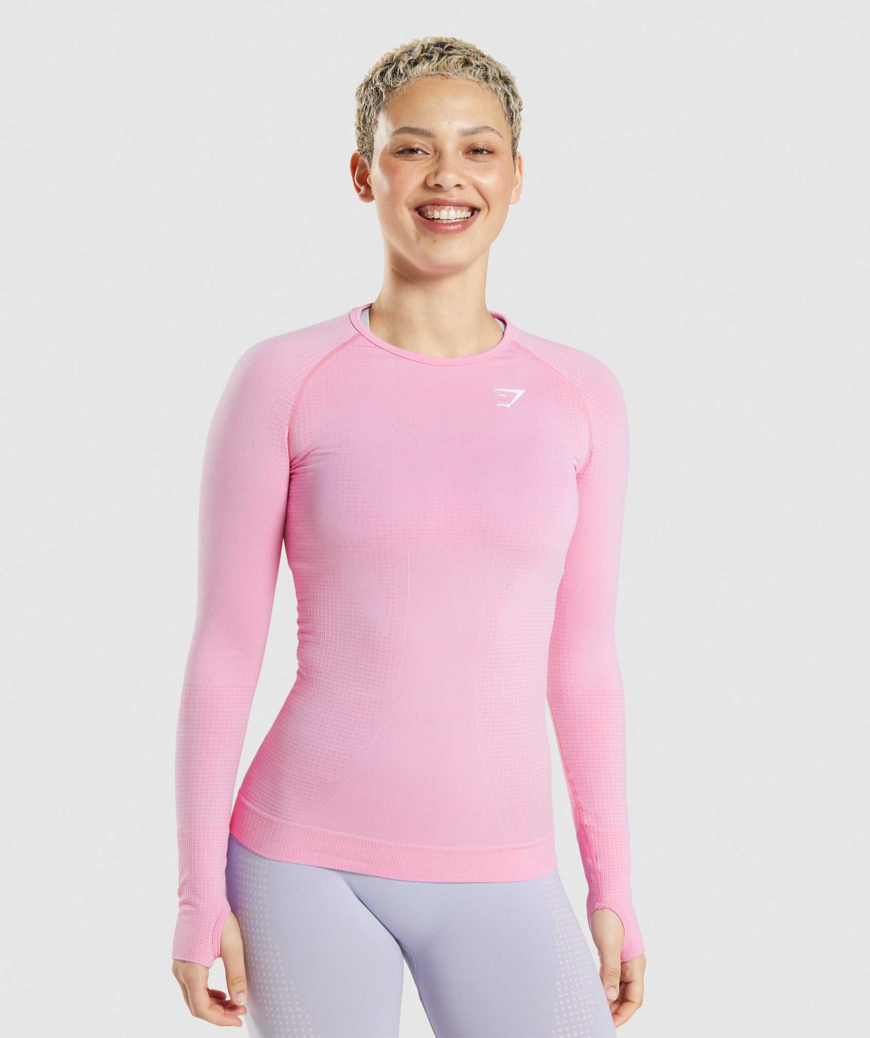 Koszulki Damskie Gymshark Vital Seamless 2.0 Long Sleeve Różowe | OPHY69752