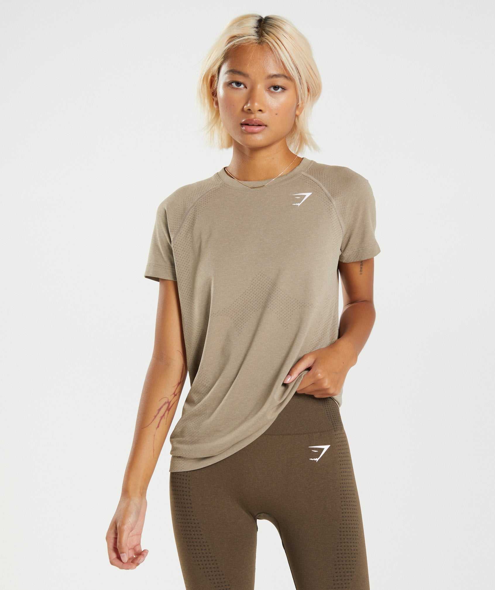 Koszulki Damskie Gymshark Vital Seamless 2.0 Light Głęboka Żółte Brązowe | VJRU50179