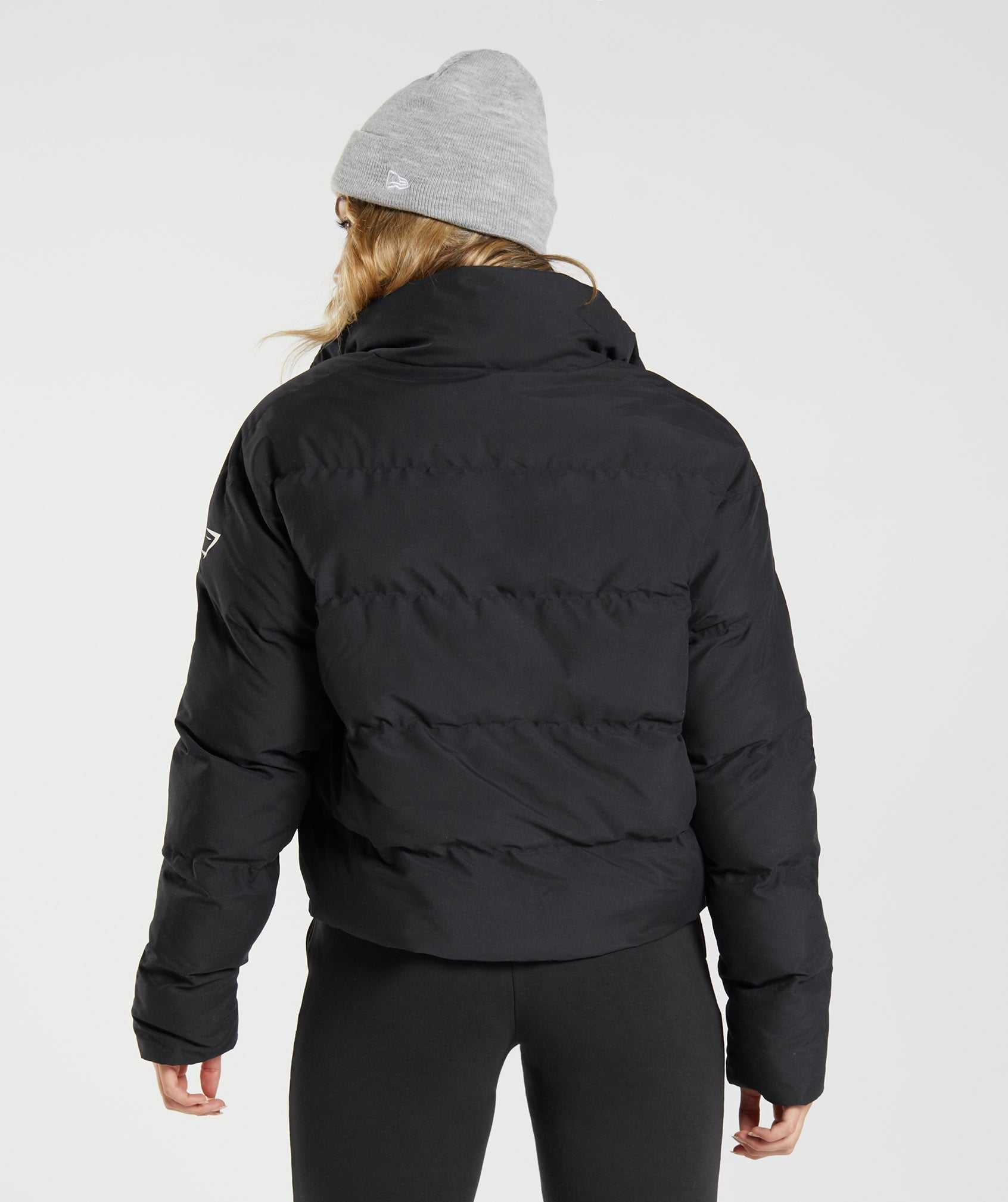 Kurtka Damskie Gymshark Puffer Czarne | EITR48361