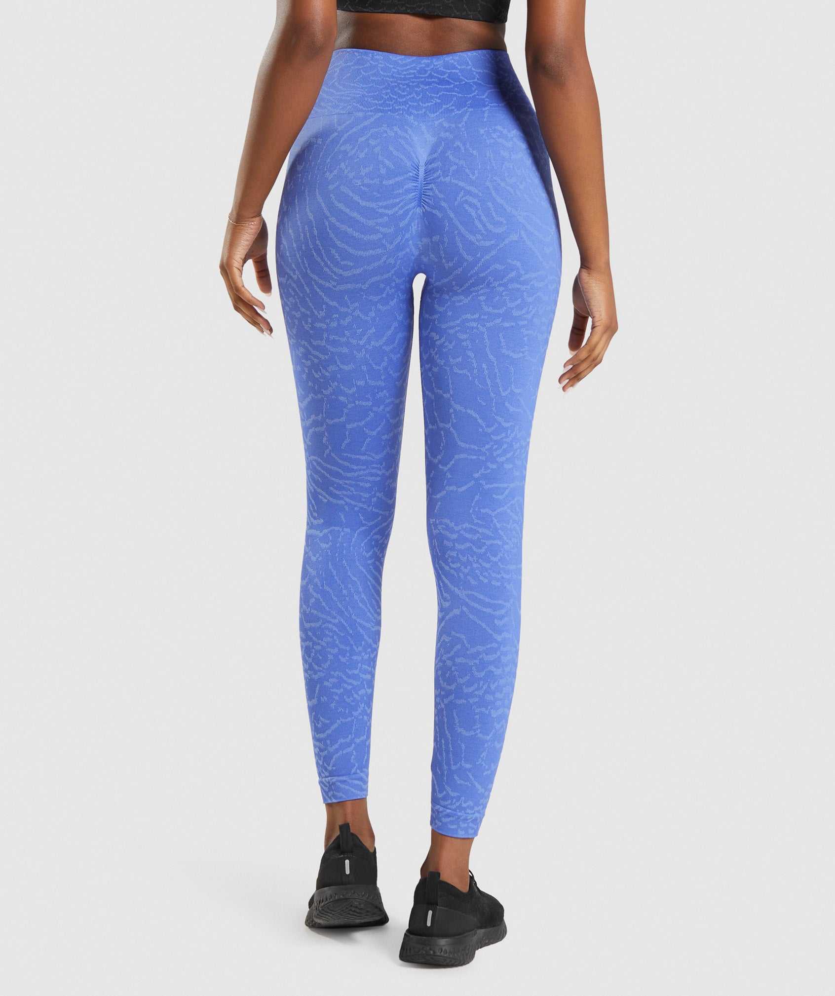 Legginsy Damskie Gymshark Adapt Animal Seamless Niebieskie | FWSI20485