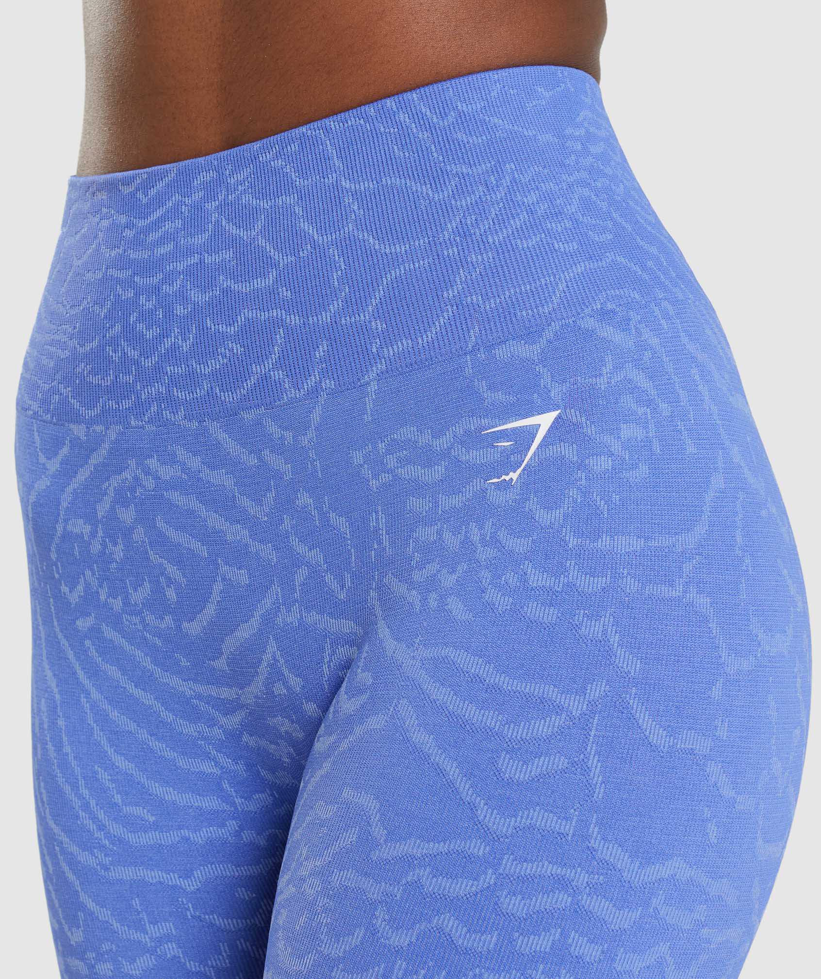 Legginsy Damskie Gymshark Adapt Animal Seamless Niebieskie | FWSI20485