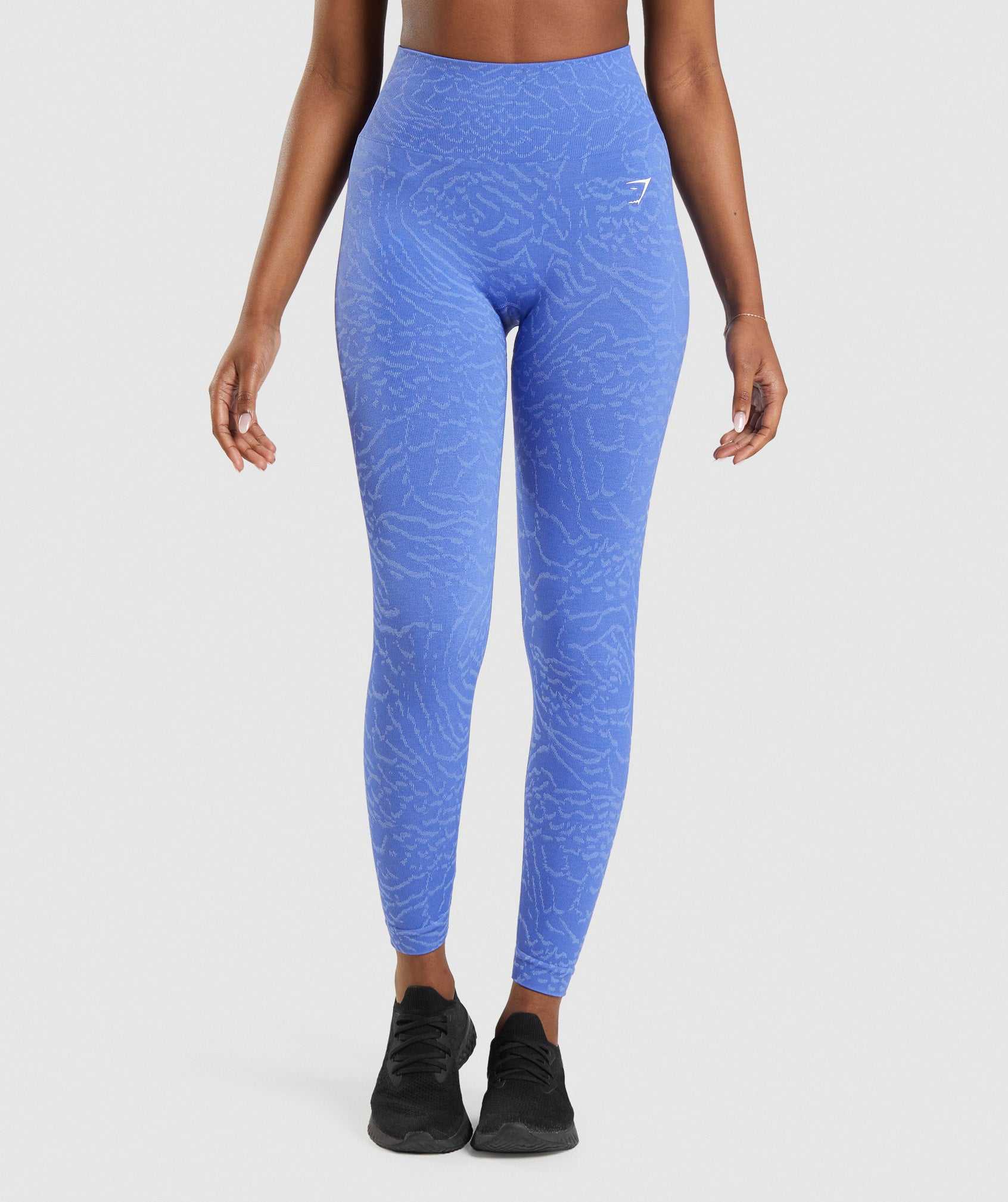 Legginsy Damskie Gymshark Adapt Animal Seamless Niebieskie | FWSI20485