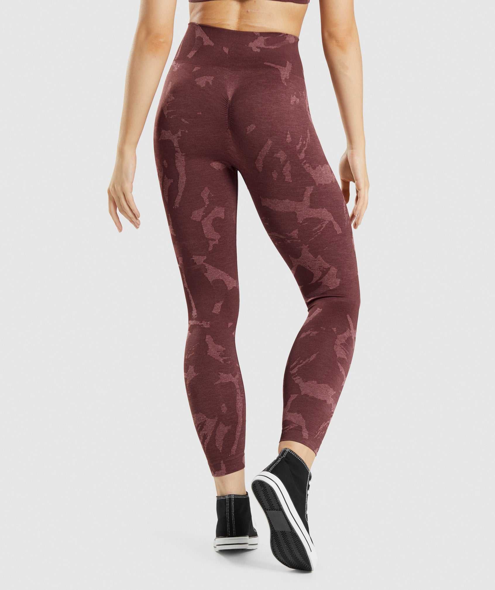 Legginsy Damskie Gymshark Adapt Camo Seamless Różowe Brązowe | GCEQ36782