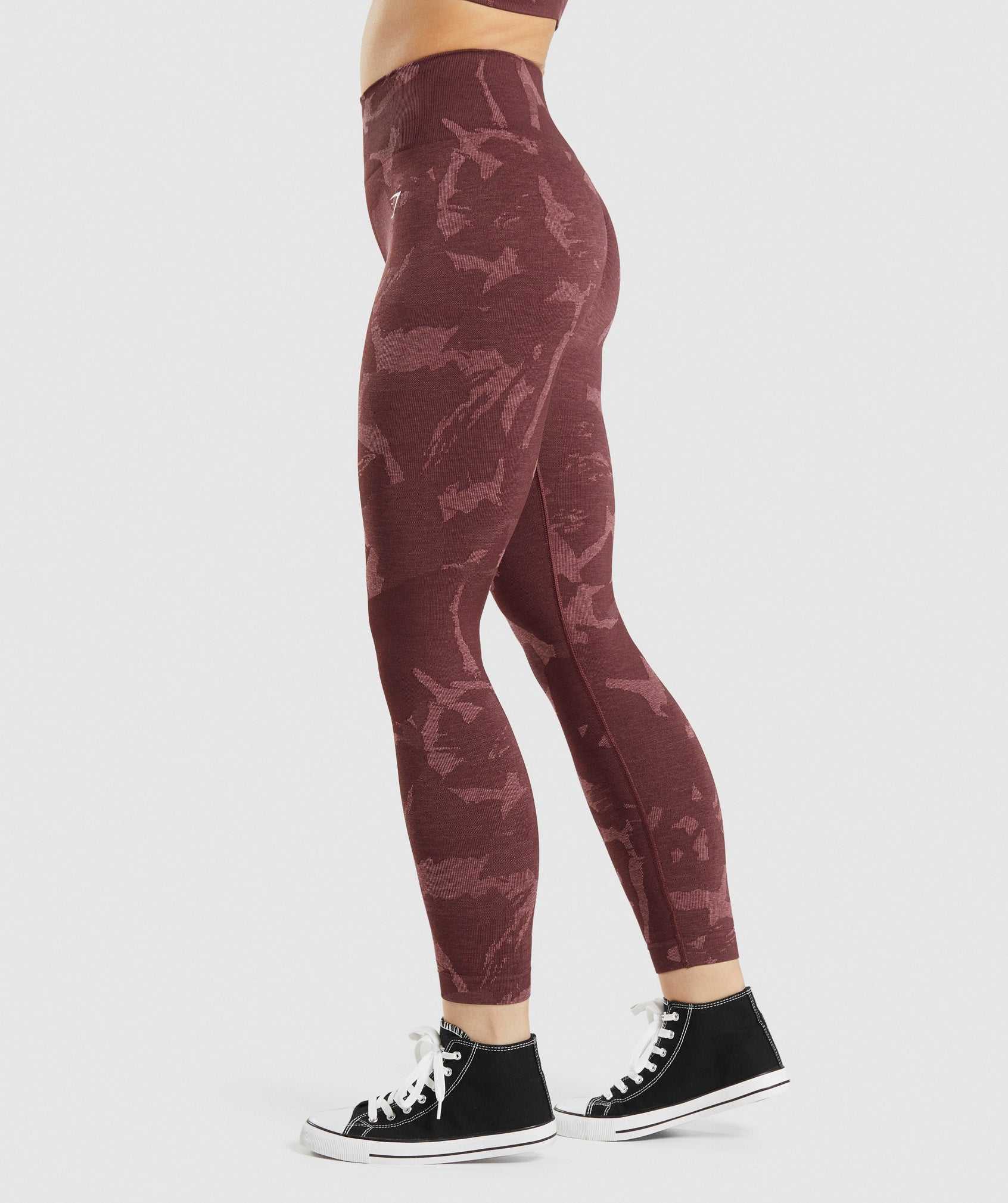 Legginsy Damskie Gymshark Adapt Camo Seamless Różowe Brązowe | GCEQ36782