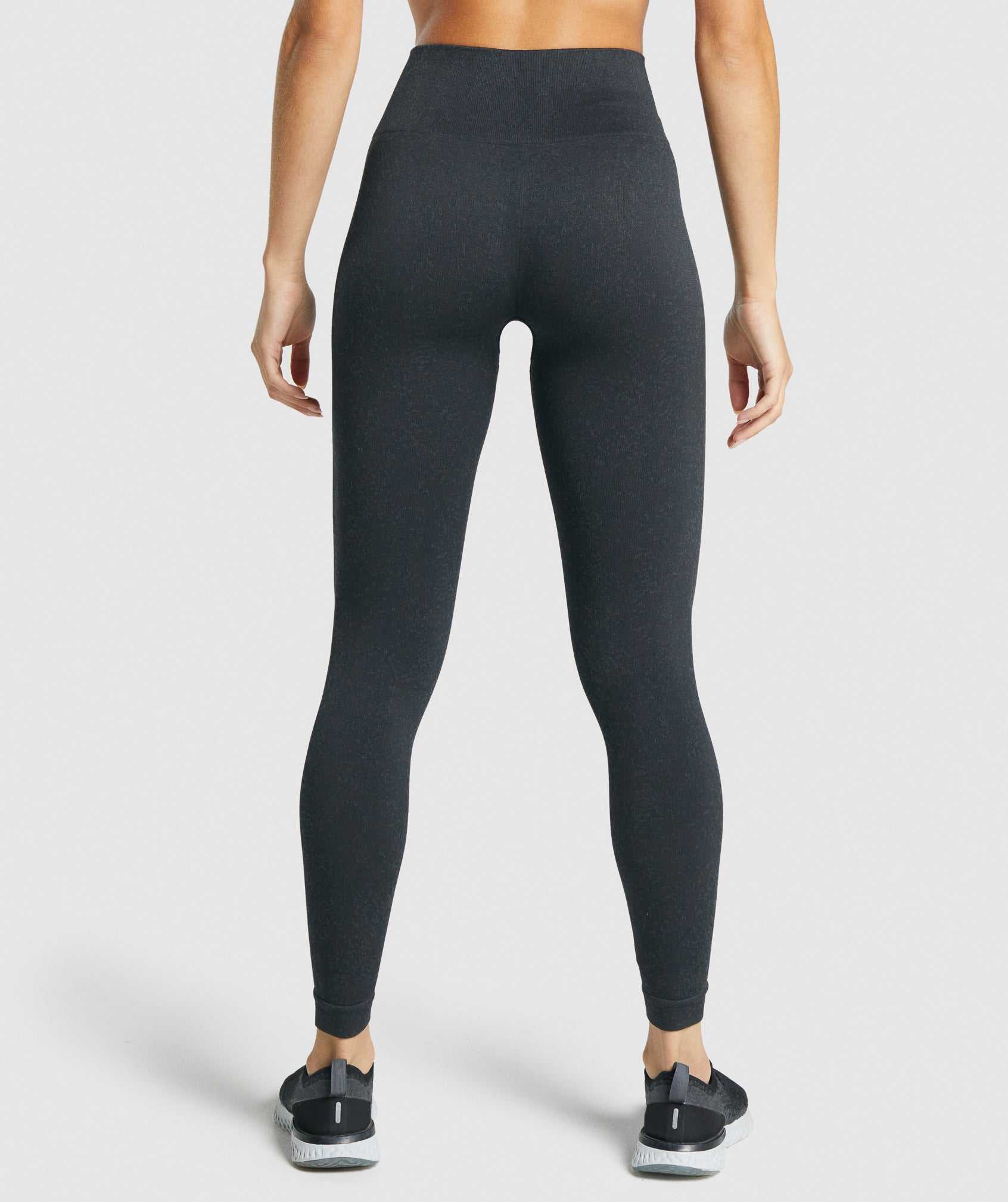 Legginsy Damskie Gymshark Adapt Fleck Seamless Czarne | ONKT28049