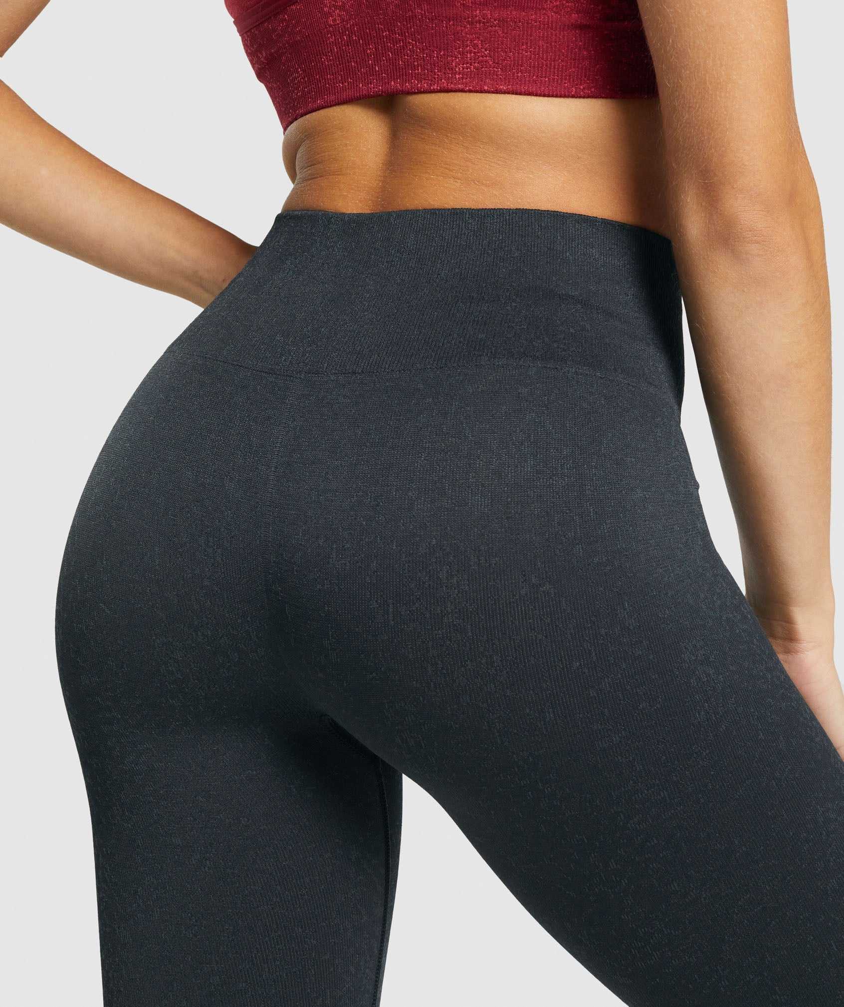 Legginsy Damskie Gymshark Adapt Fleck Seamless Czarne | ONKT28049