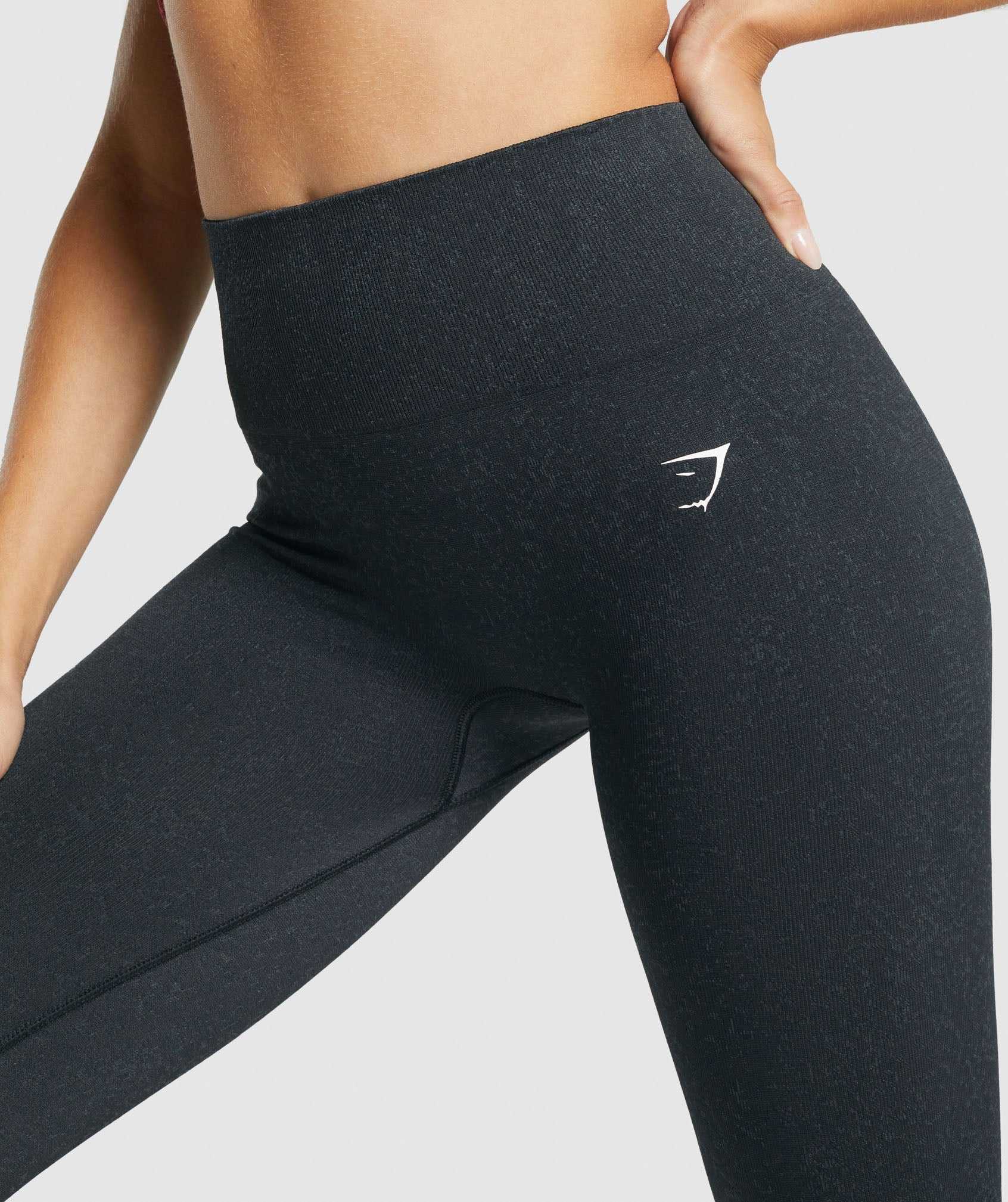 Legginsy Damskie Gymshark Adapt Fleck Seamless Czarne | ONKT28049