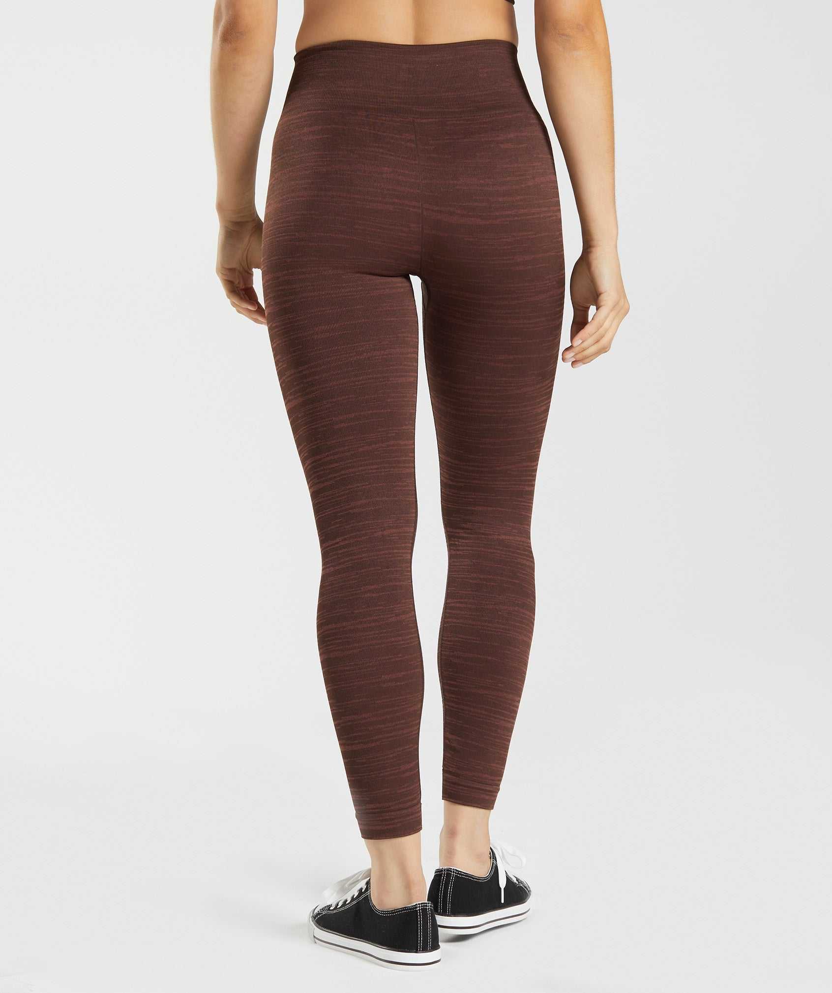 Legginsy Damskie Gymshark Adapt Marl Seamless Brązowe Różowe Brązowe | TEMZ10294