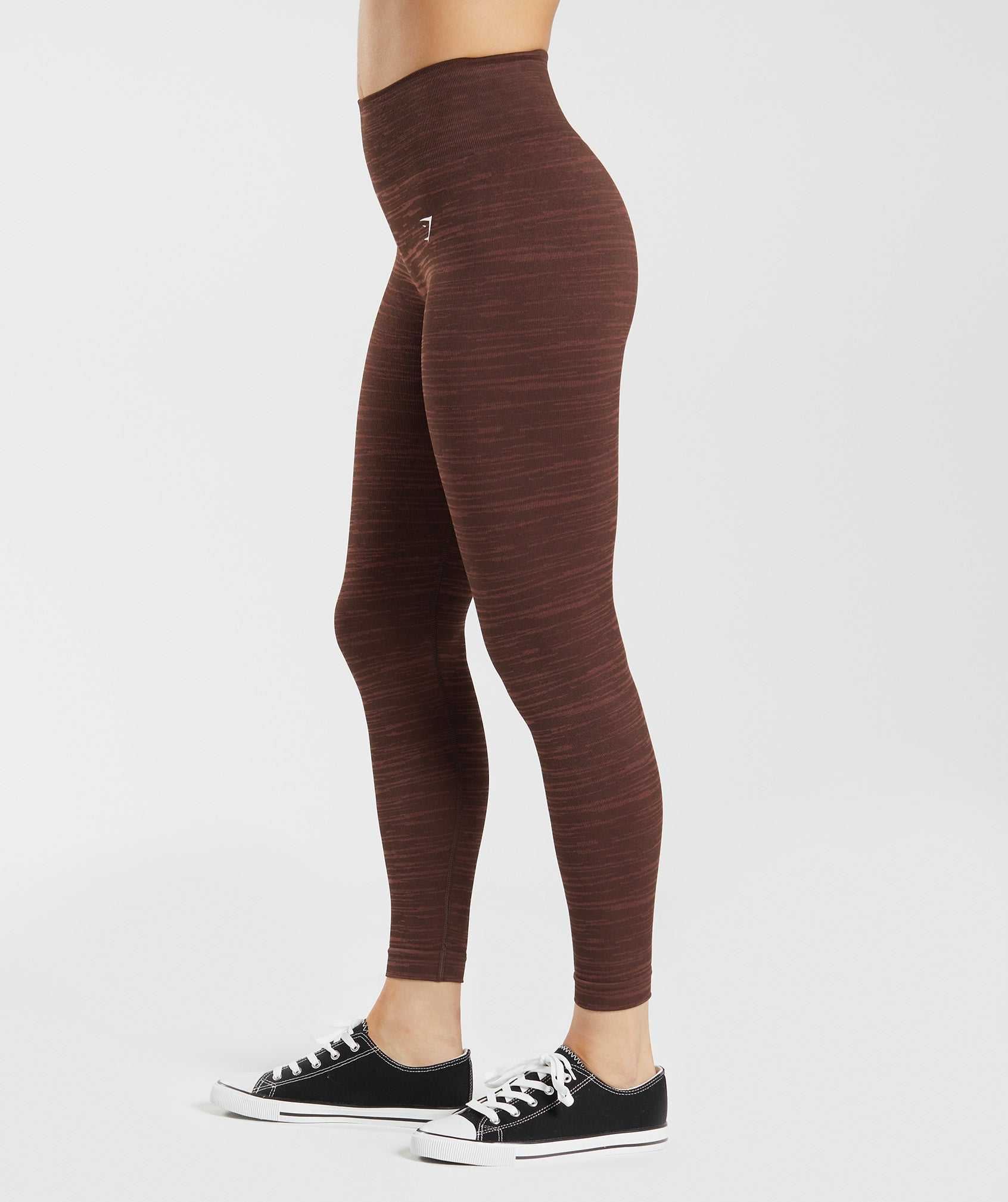 Legginsy Damskie Gymshark Adapt Marl Seamless Brązowe Różowe Brązowe | TEMZ10294