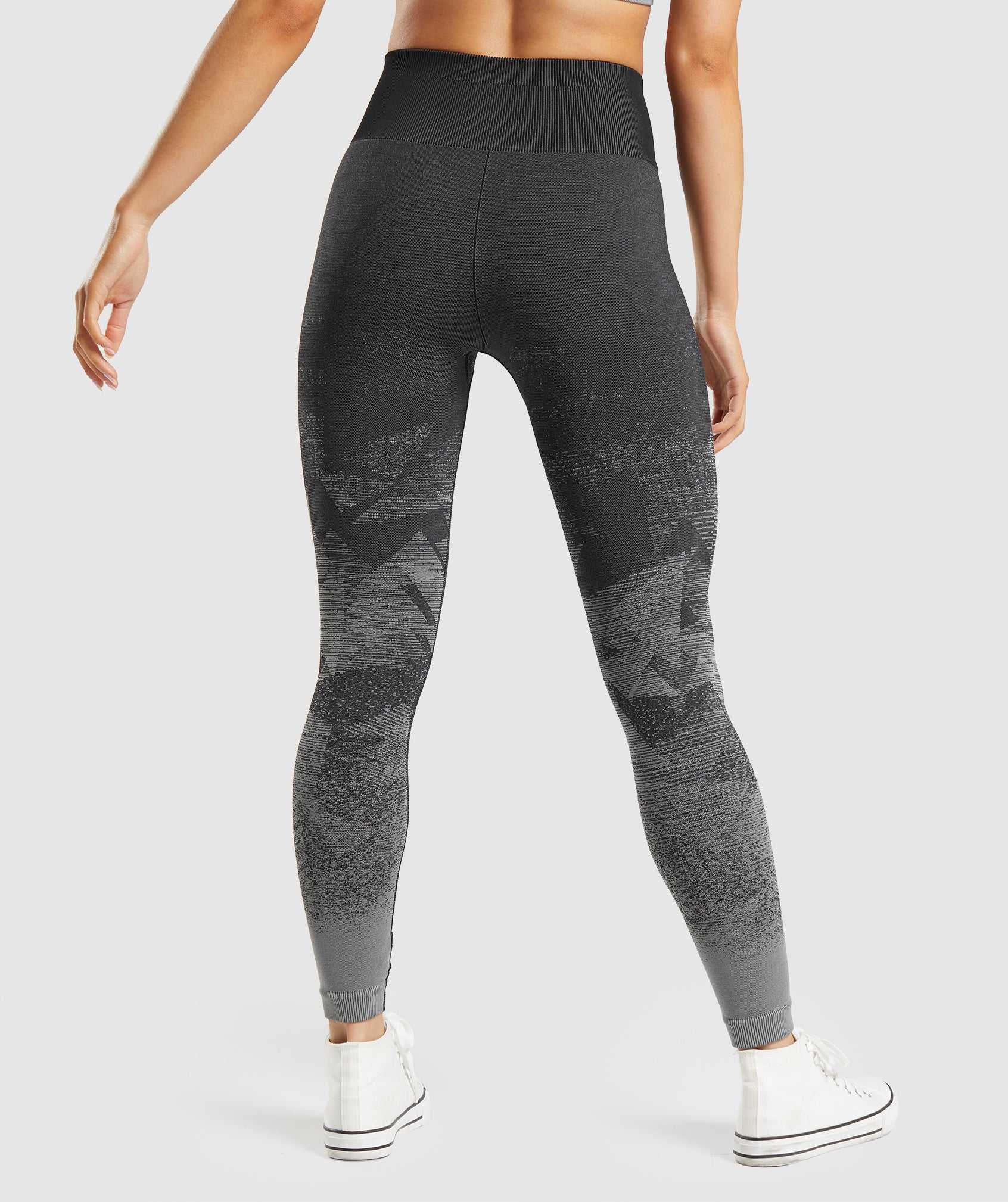 Legginsy Damskie Gymshark Adapt Ombre Seamless Czarne | MGTD09812