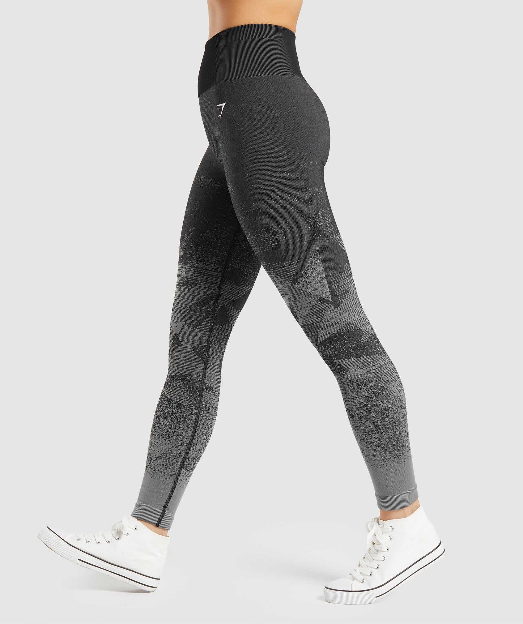 Legginsy Damskie Gymshark Adapt Ombre Seamless Czarne | MGTD09812