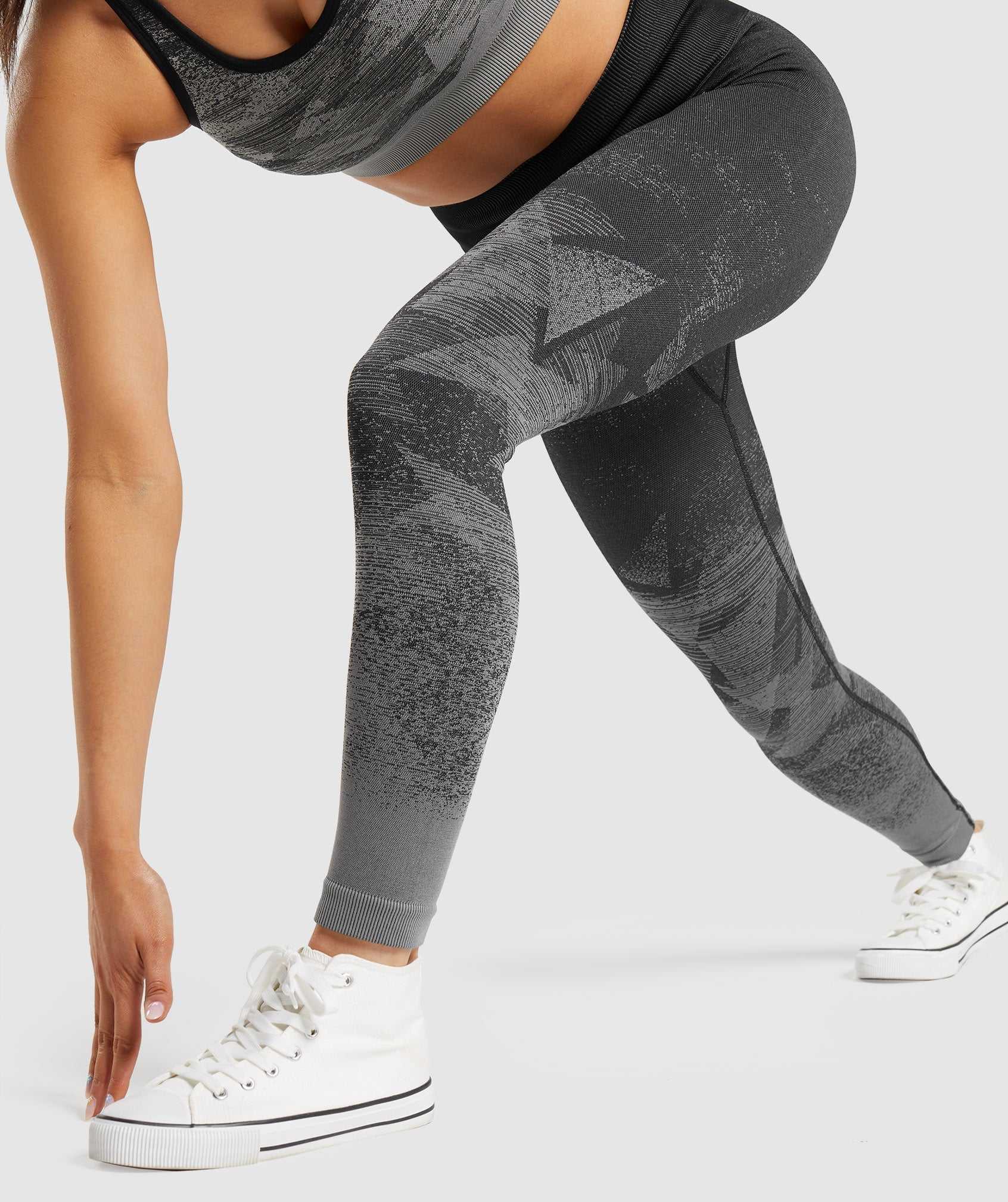 Legginsy Damskie Gymshark Adapt Ombre Seamless Czarne | MGTD09812