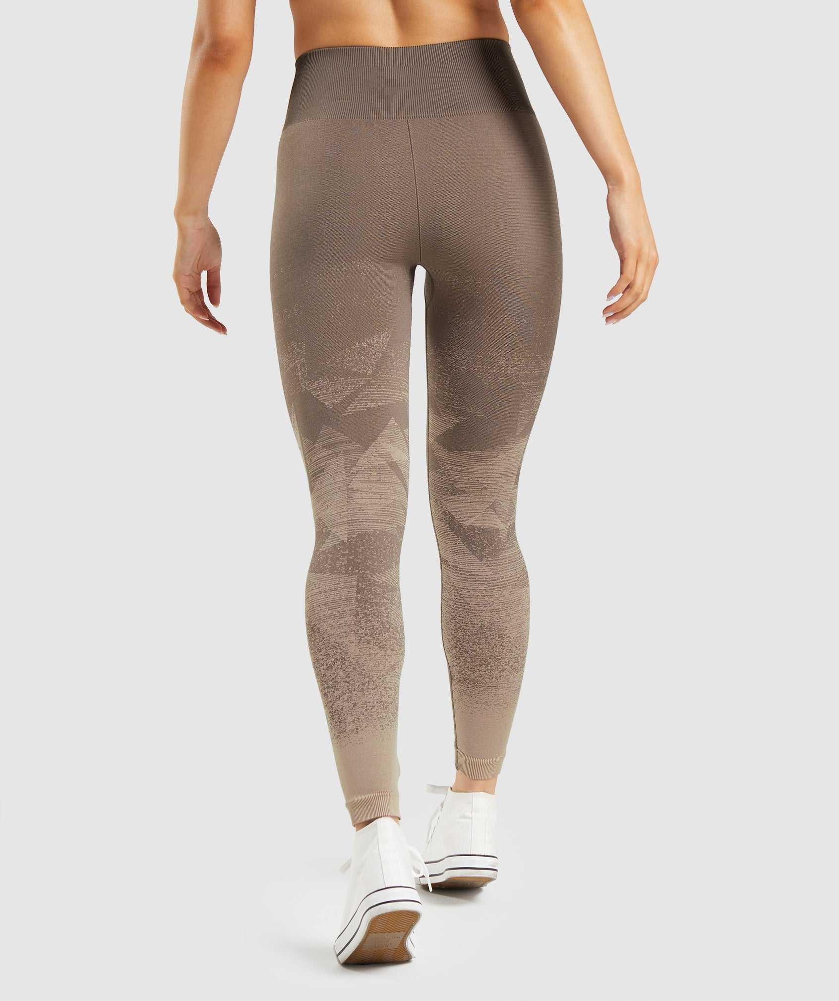 Legginsy Damskie Gymshark Adapt Ombre Seamless Brązowe | WDGO37985