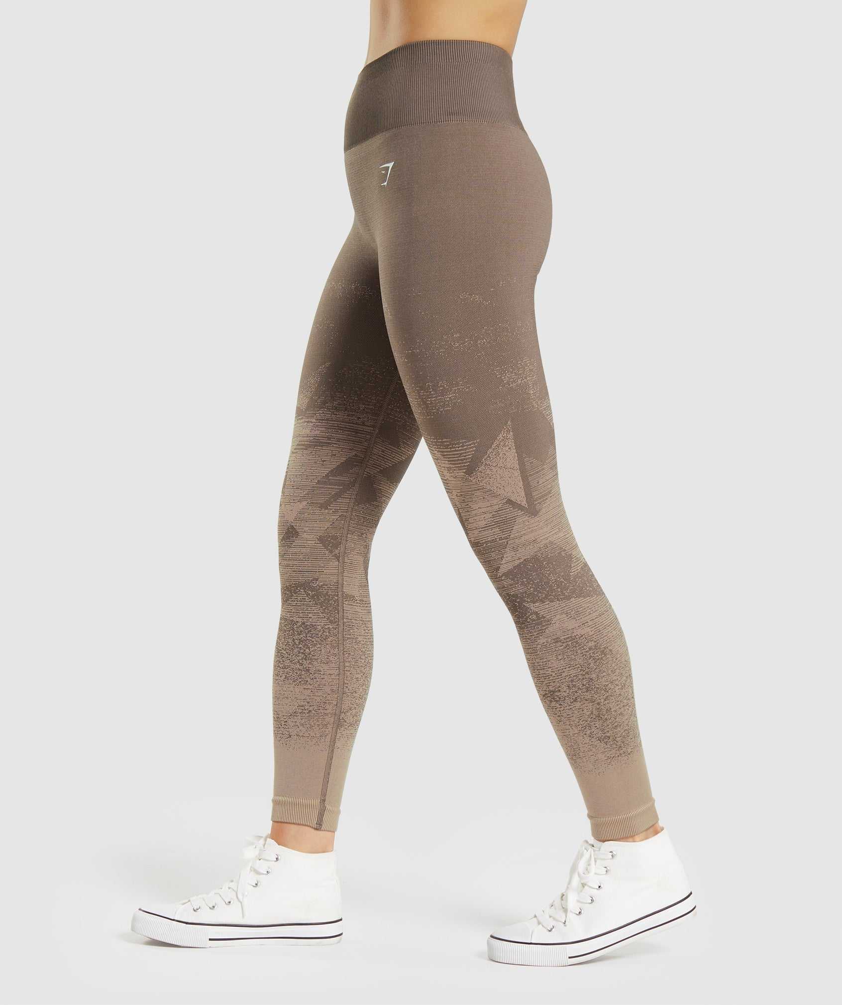 Legginsy Damskie Gymshark Adapt Ombre Seamless Brązowe | WDGO37985