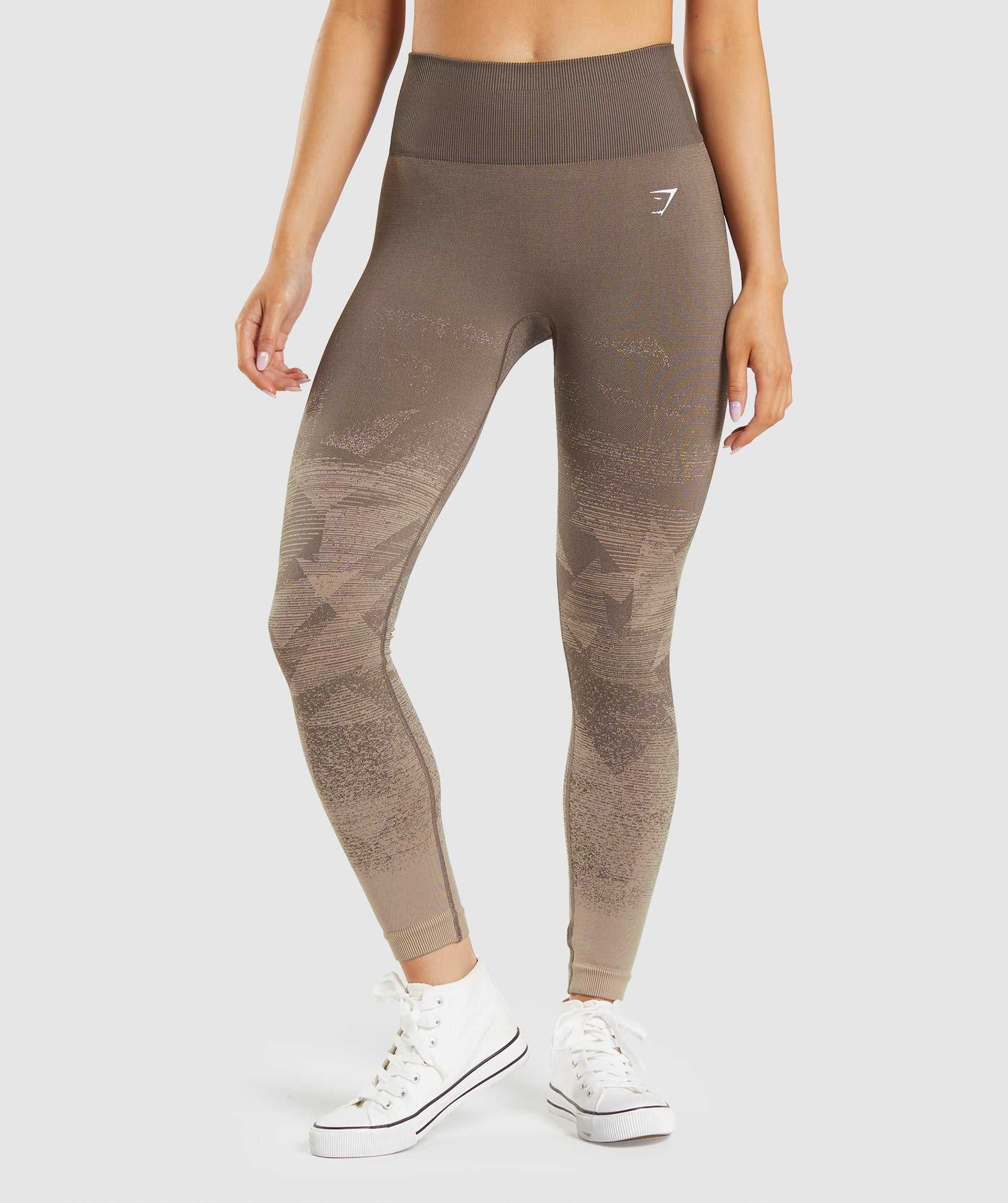 Legginsy Damskie Gymshark Adapt Ombre Seamless Brązowe | WDGO37985