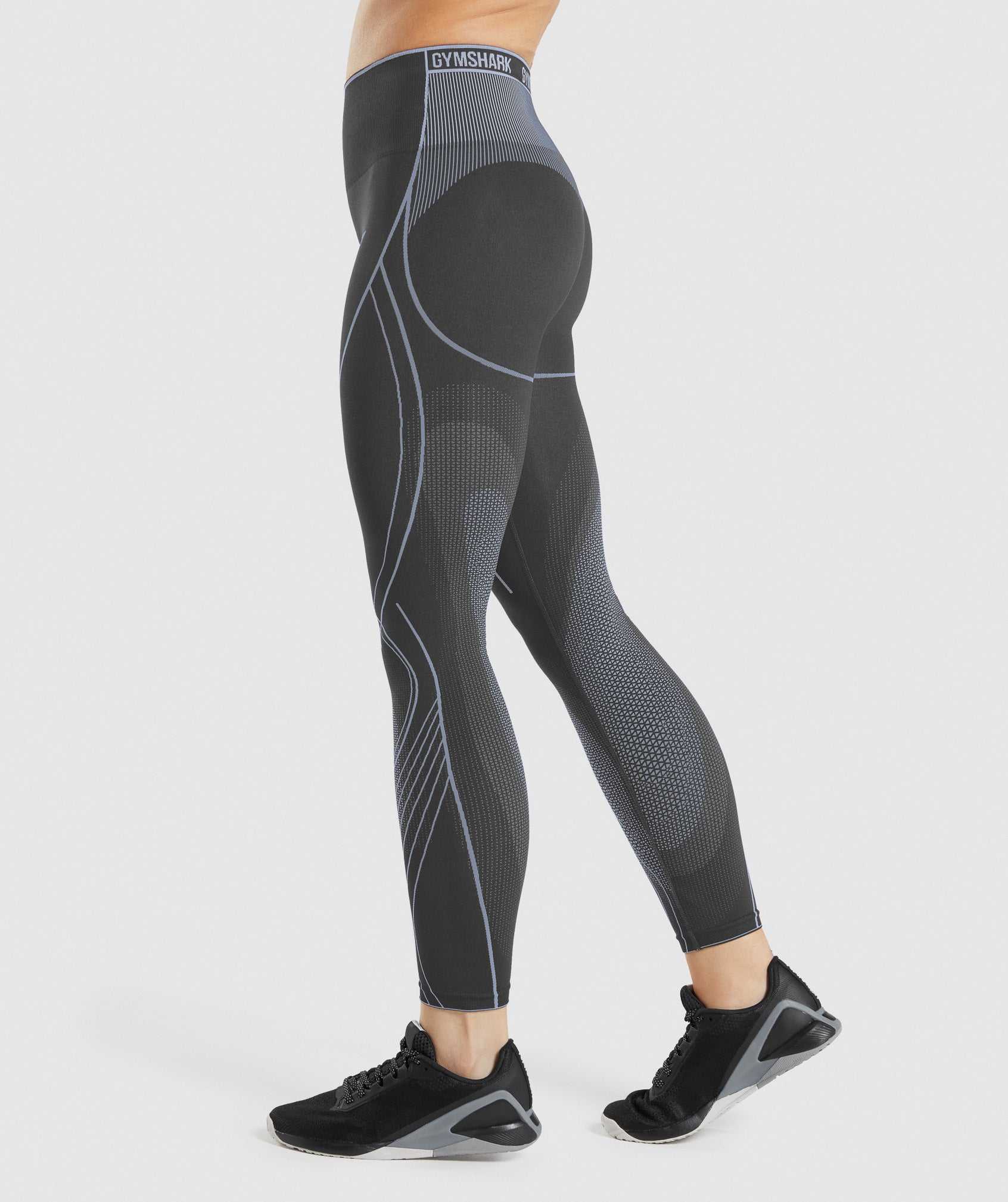 Legginsy Damskie Gymshark Apex Seamless High Rise Czarne Szare Lawenda Niebieskie | GNPB71450