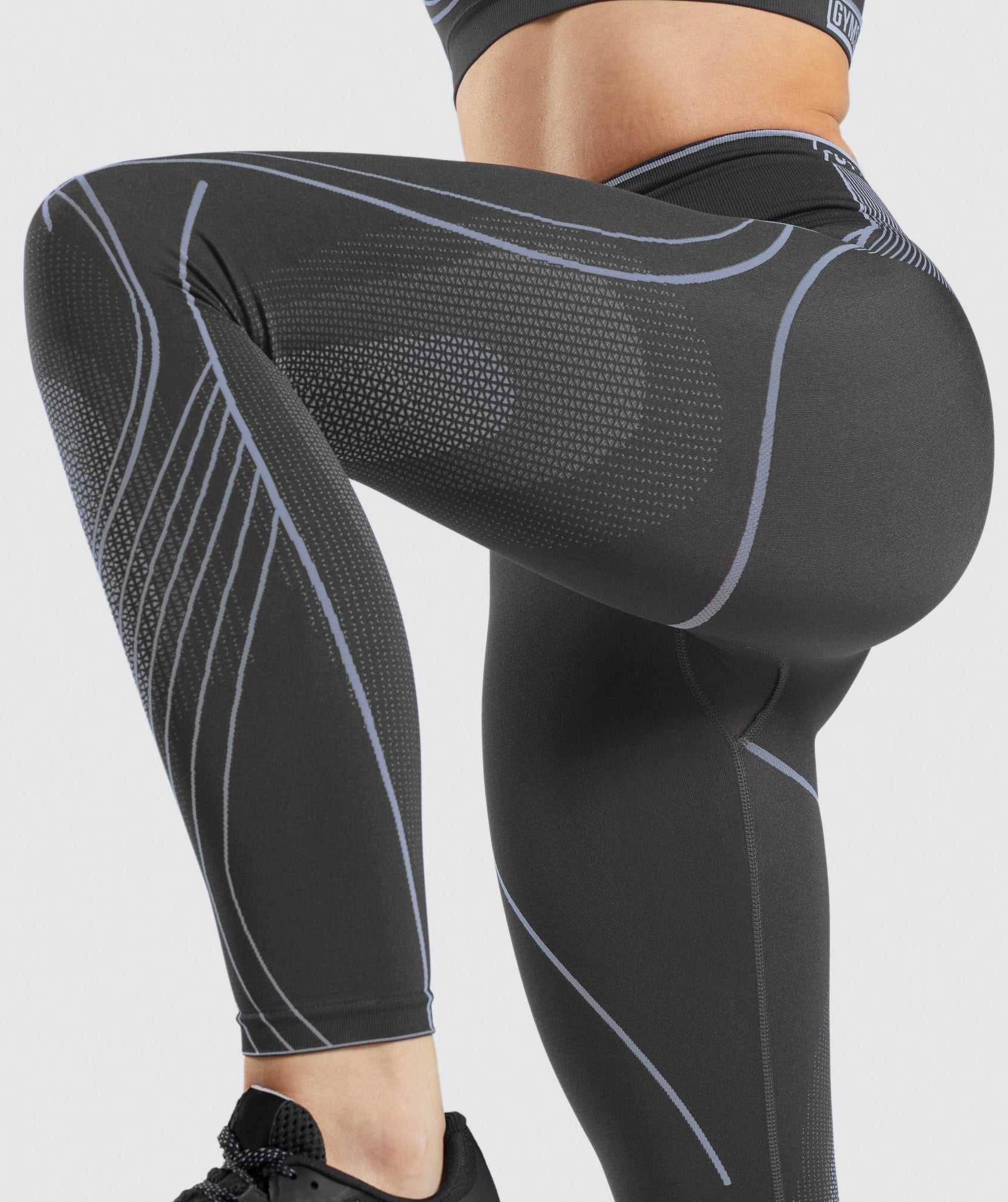 Legginsy Damskie Gymshark Apex Seamless High Rise Czarne Szare Lawenda Niebieskie | GNPB71450