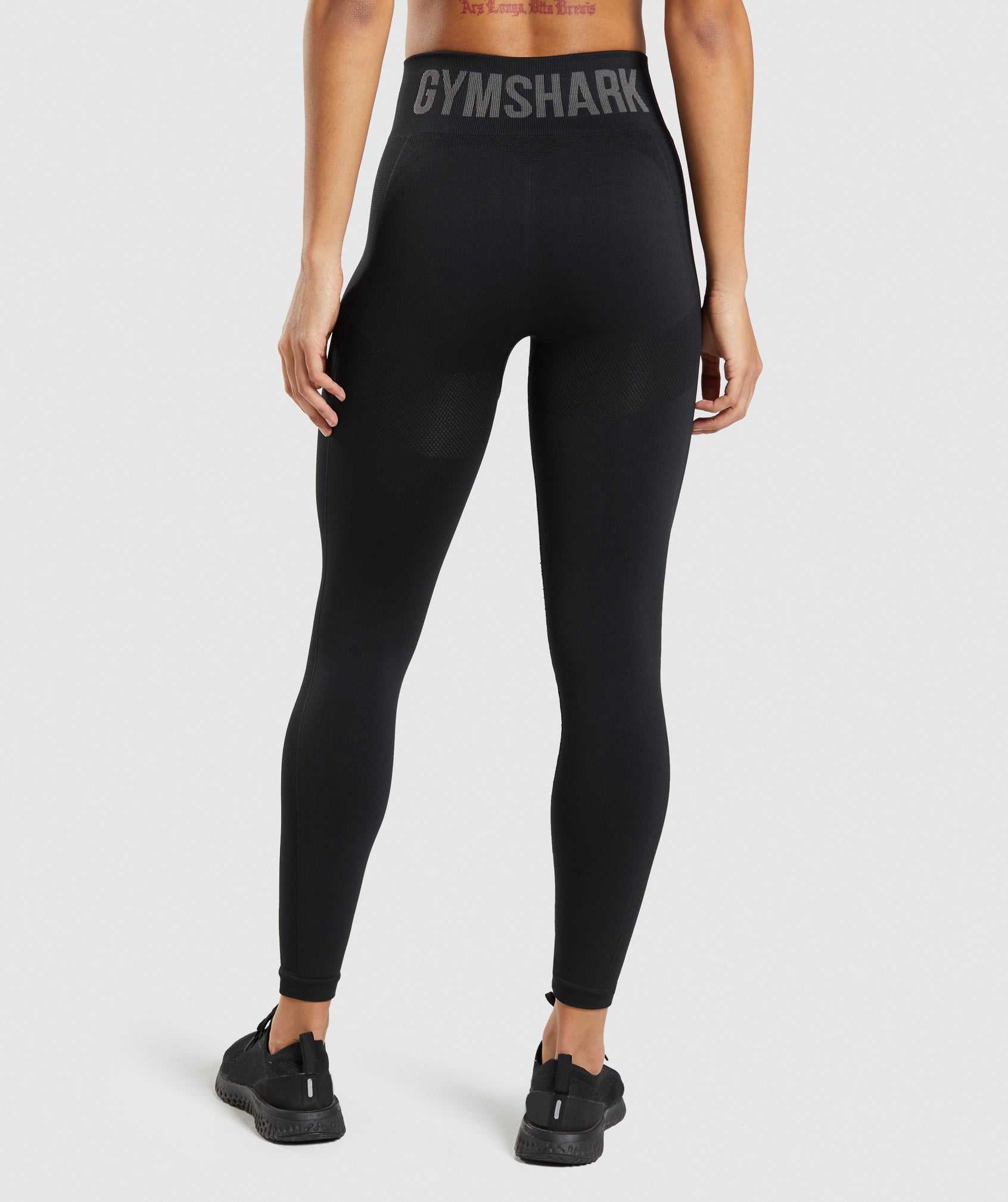 Legginsy Damskie Gymshark Flex High Waisted Czarne | VFNK25368