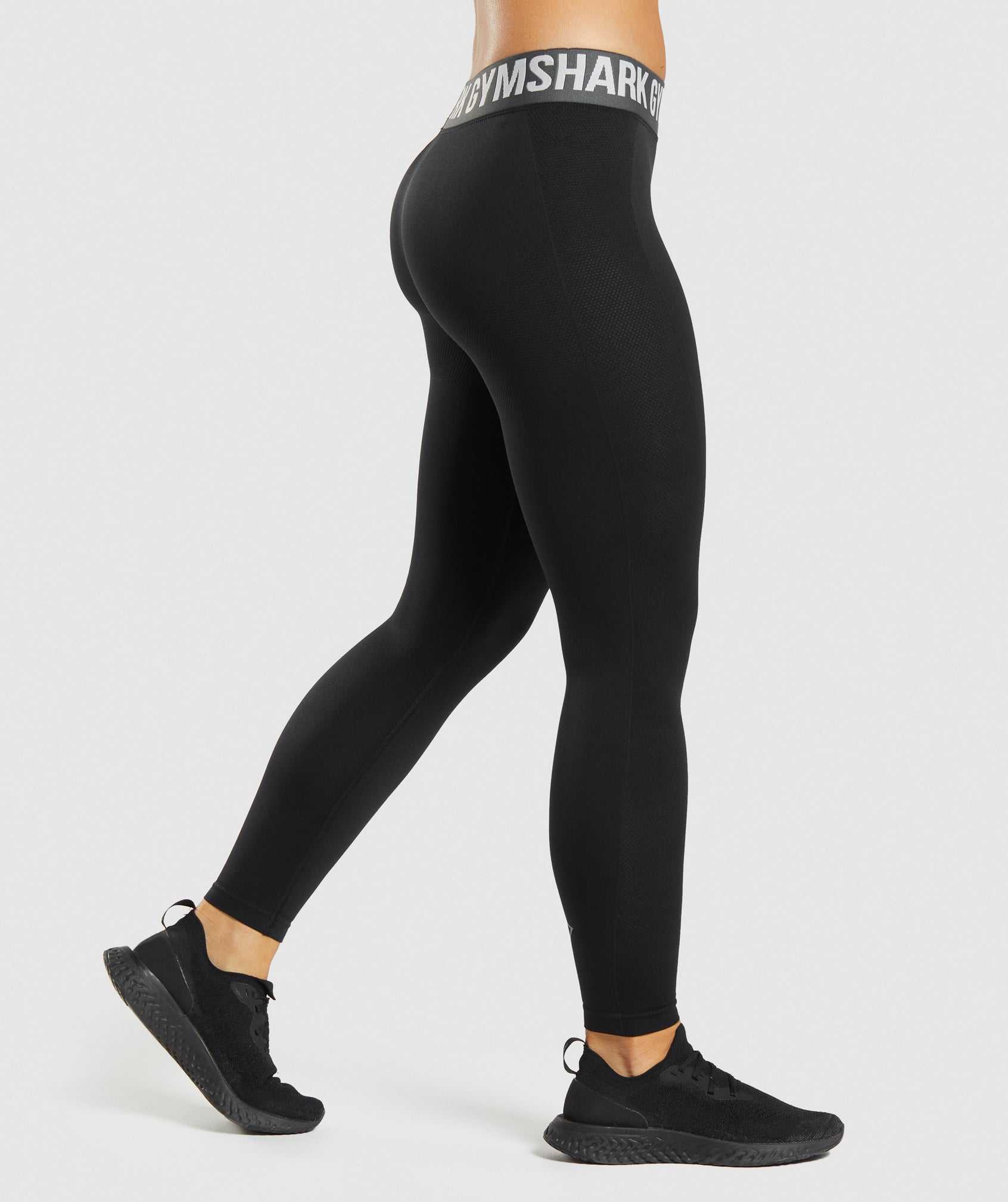 Legginsy Damskie Gymshark Flex Low Rise Czarne | XMKO60589