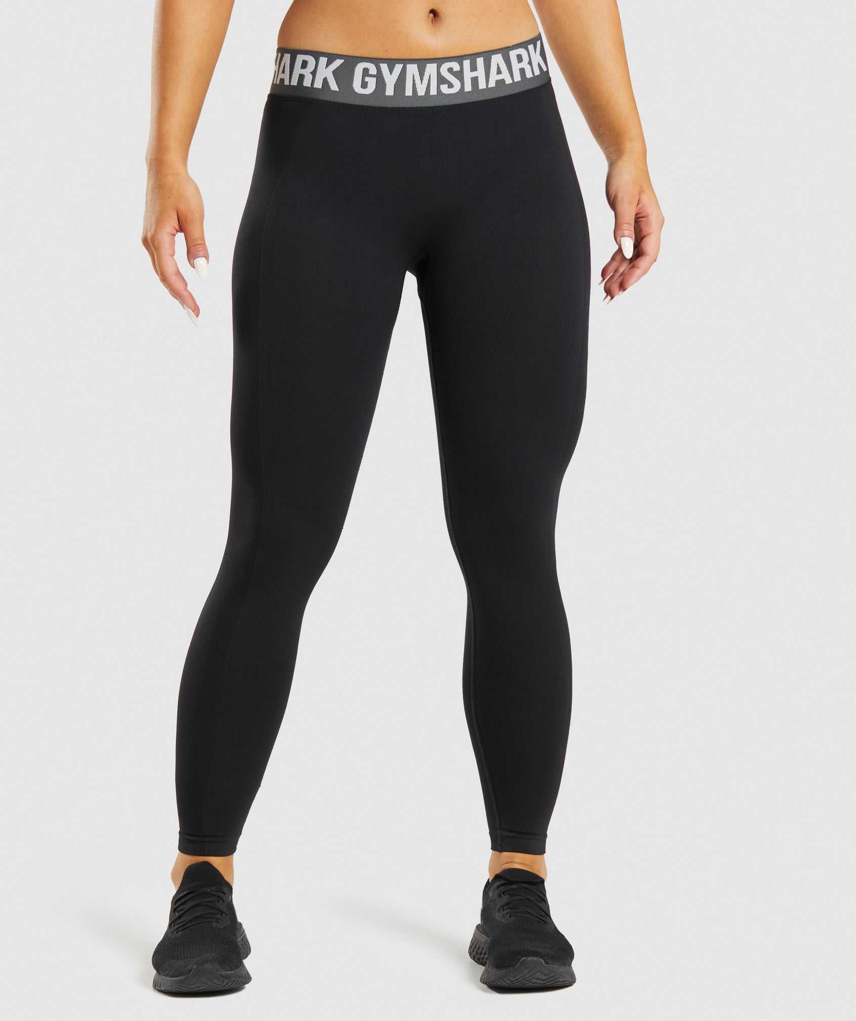 Legginsy Damskie Gymshark Flex Low Rise Czarne | XMKO60589