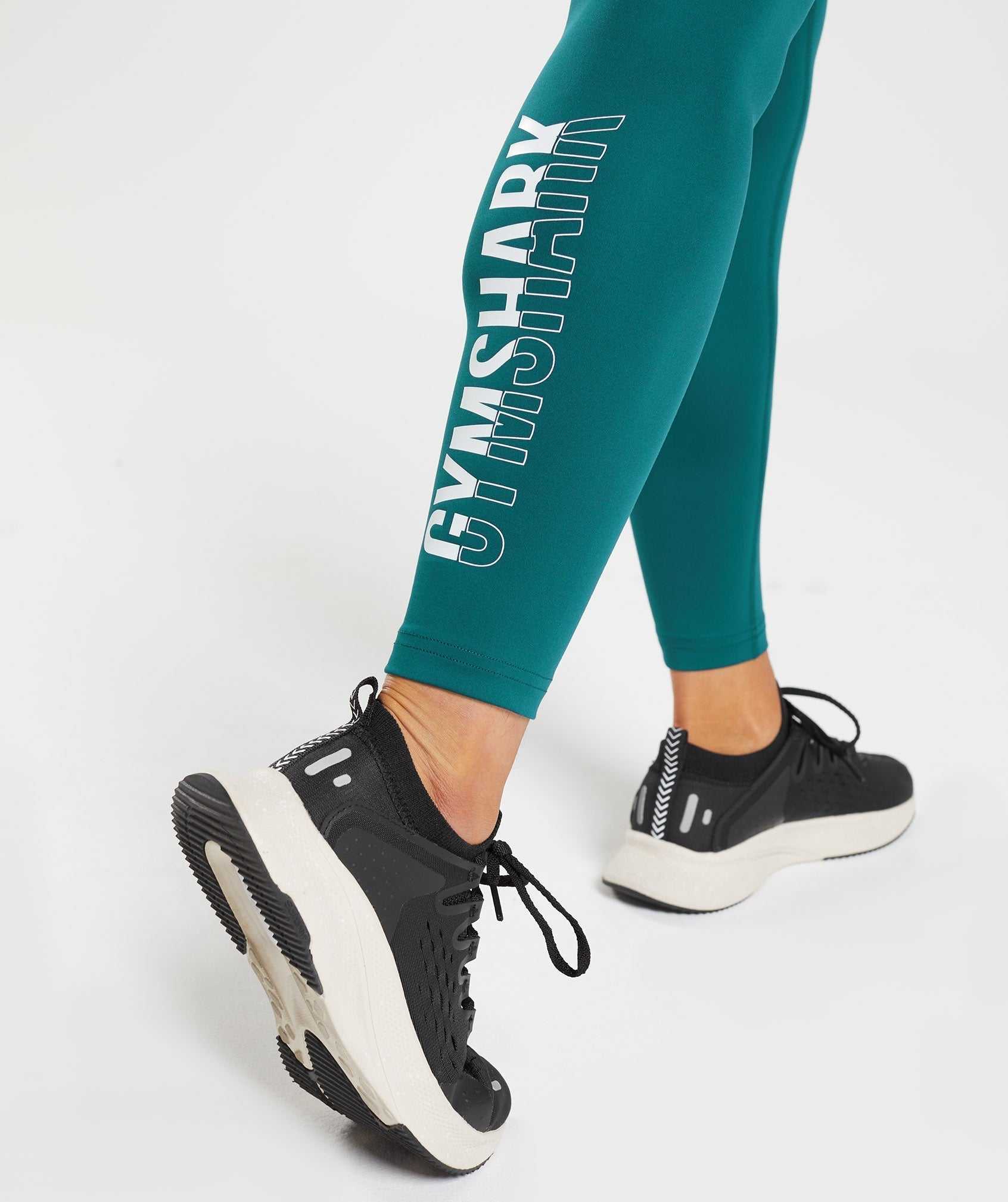 Legginsy Damskie Gymshark Fraction Turkusowe | JCXR92756