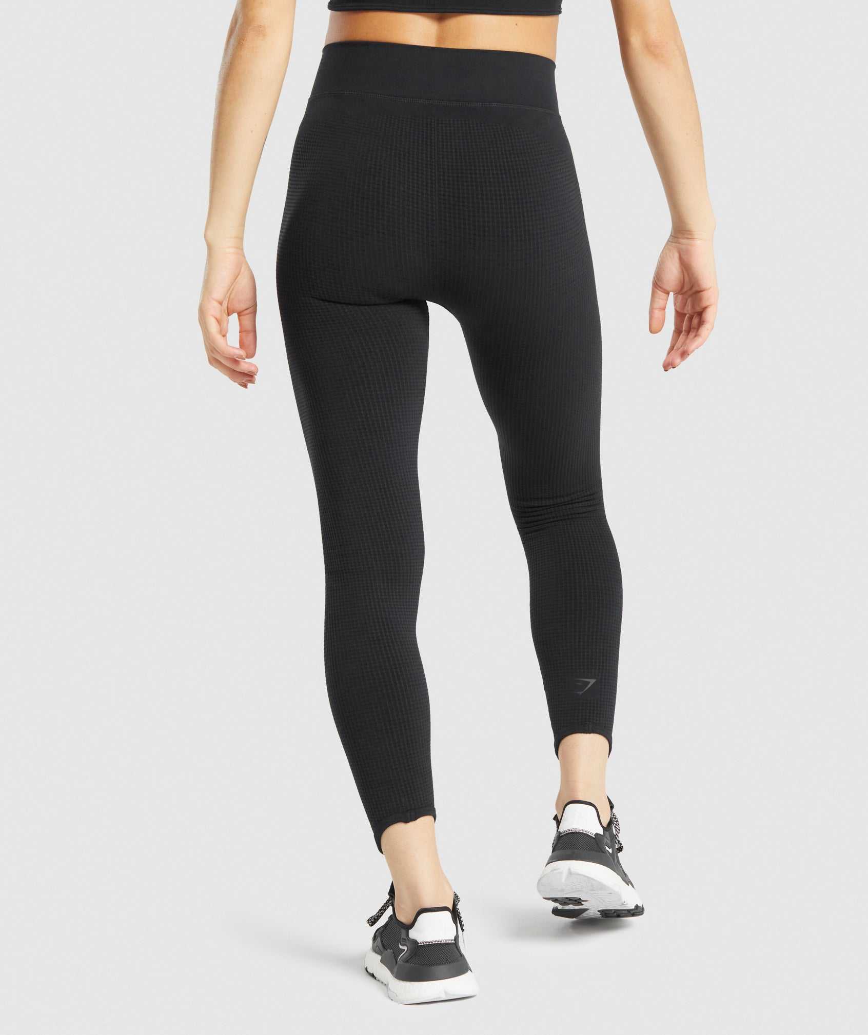 Legginsy Damskie Gymshark Pause Seamless Czarne | GEXT17438