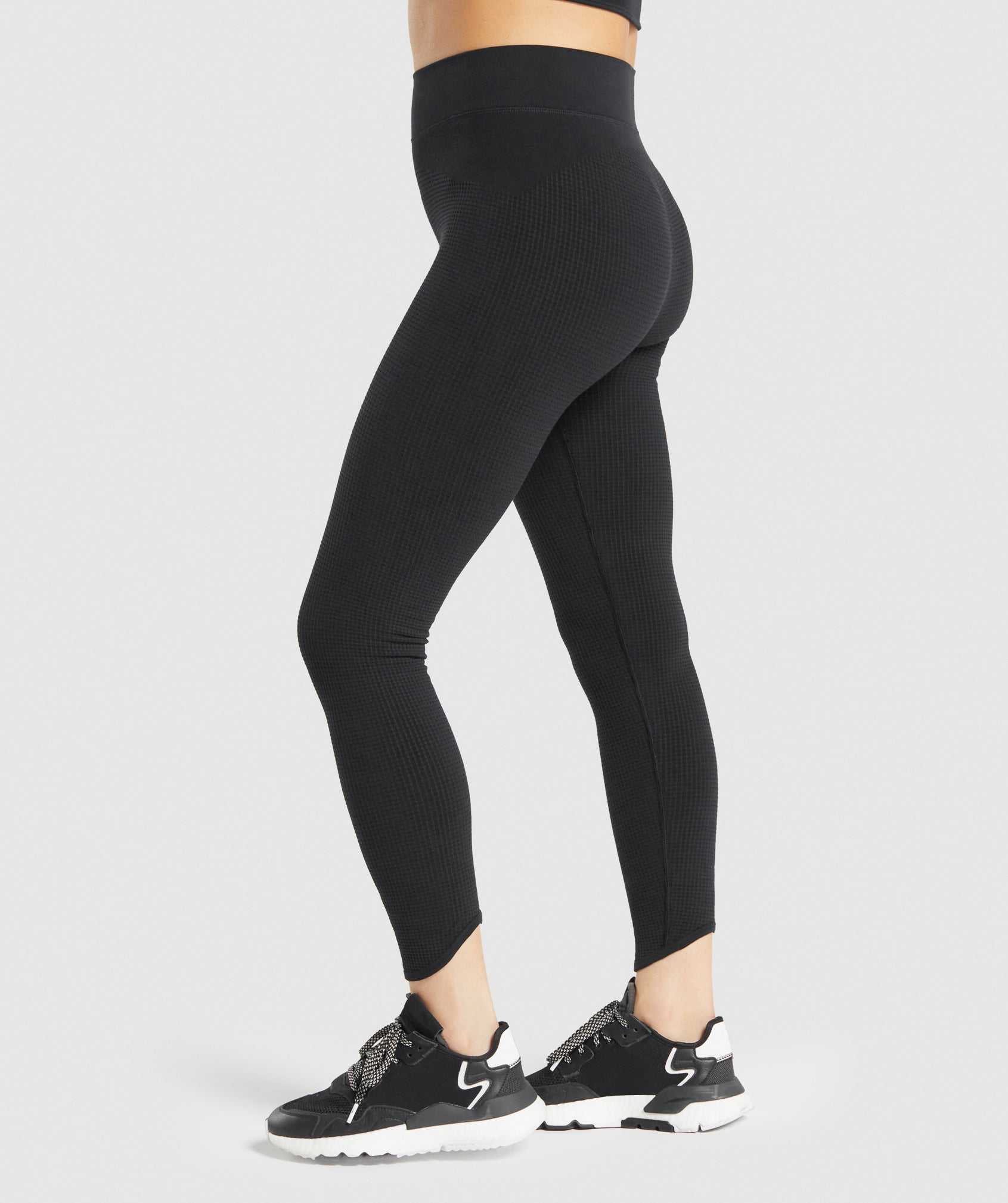 Legginsy Damskie Gymshark Pause Seamless Czarne | GEXT17438