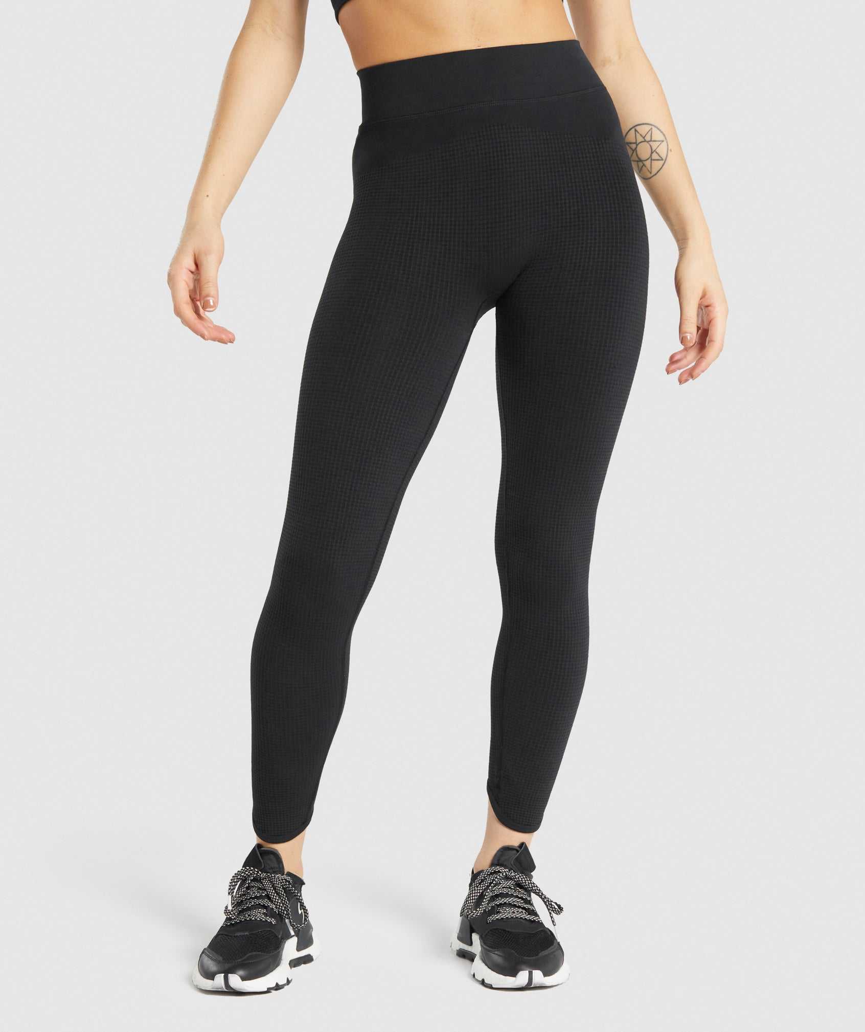 Legginsy Damskie Gymshark Pause Seamless Czarne | GEXT17438