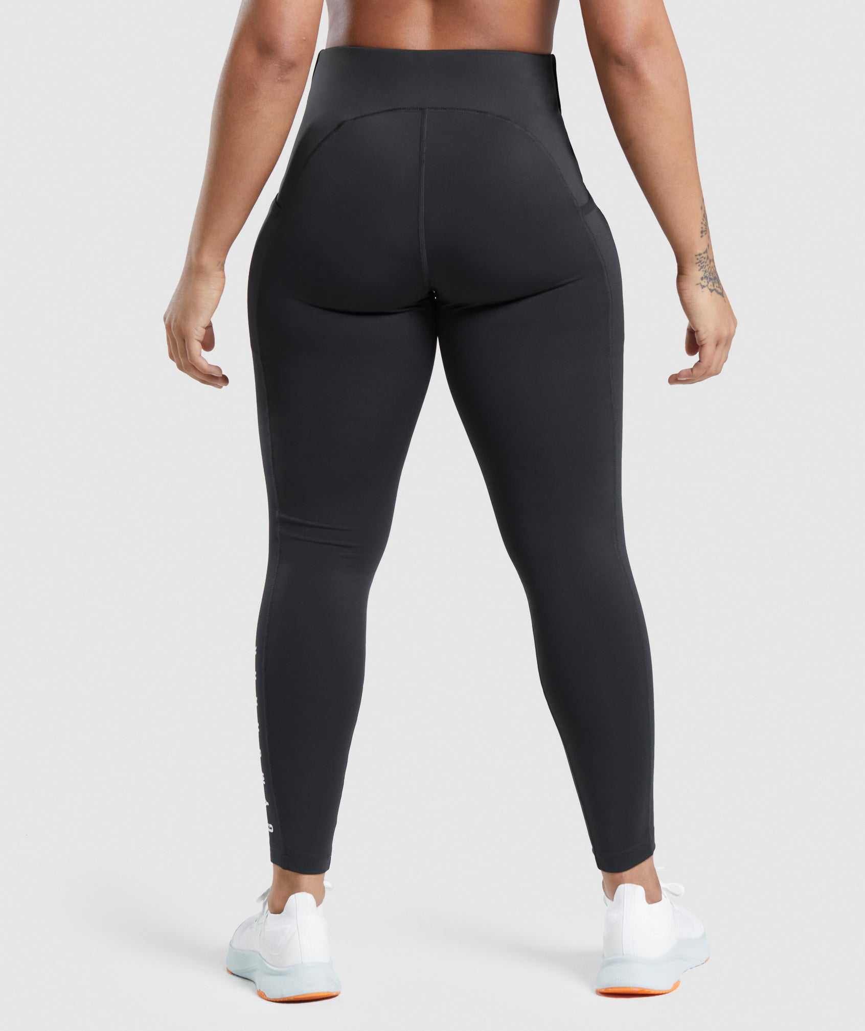 Legginsy Damskie Gymshark Sportowe Czarne | FKYJ81765