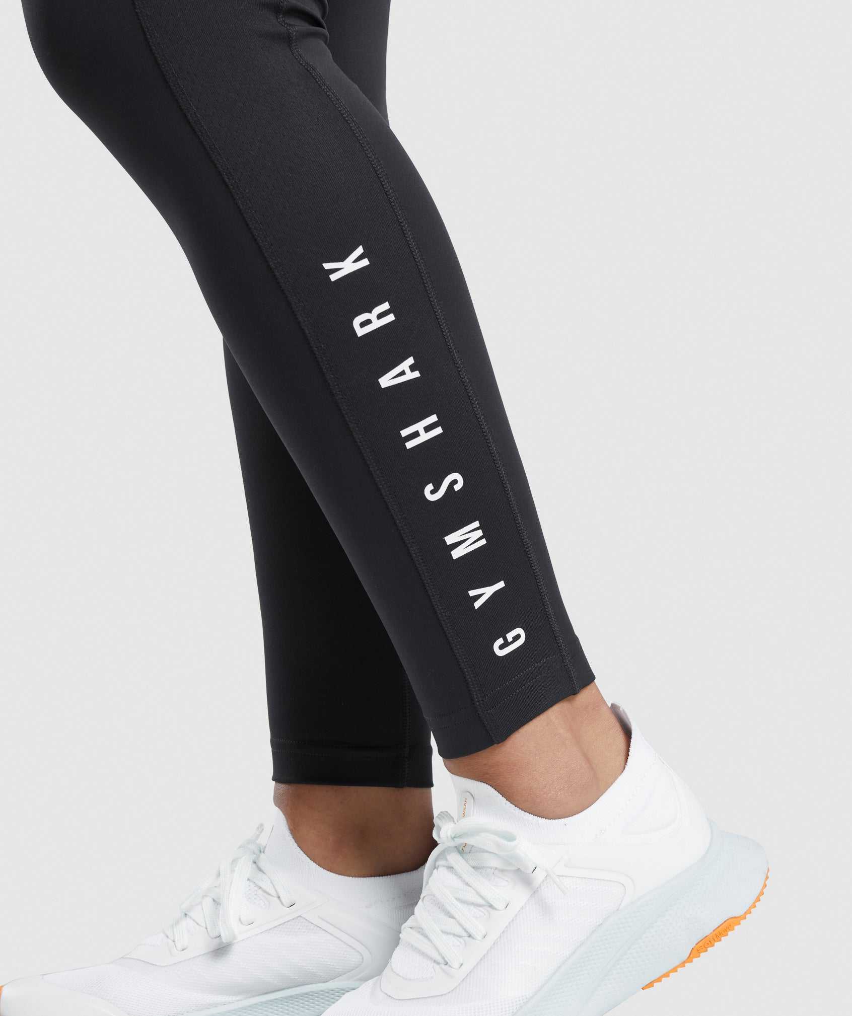 Legginsy Damskie Gymshark Sportowe Czarne | FKYJ81765