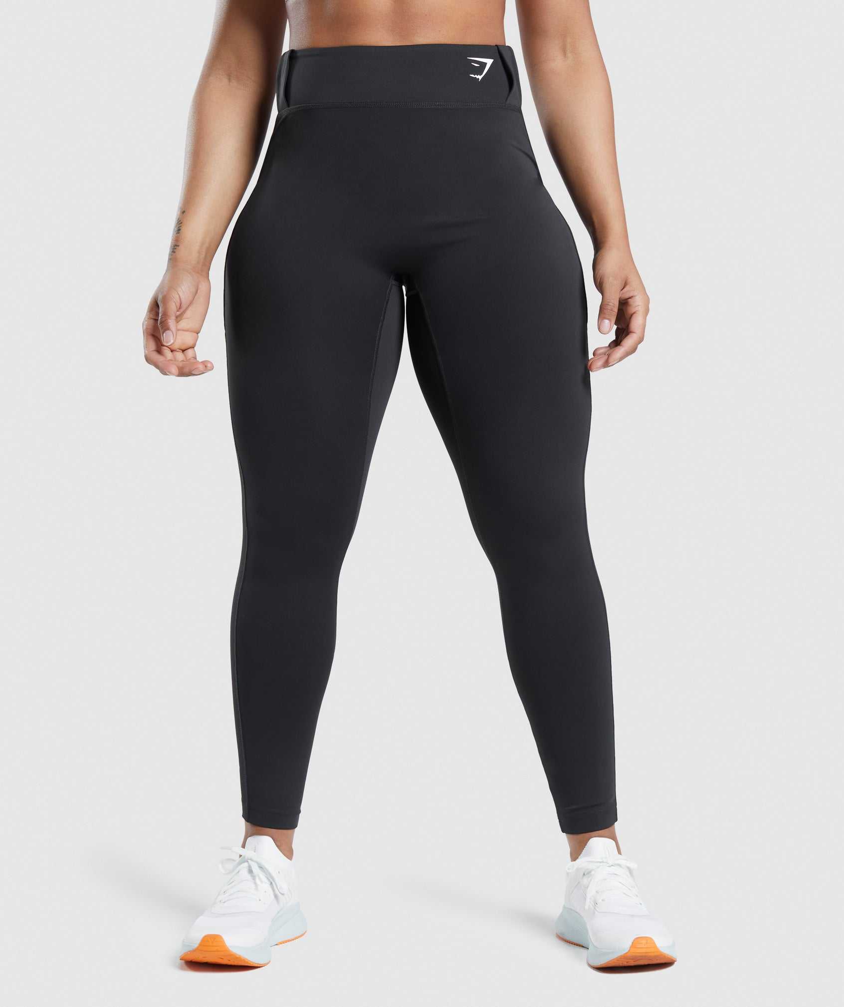 Legginsy Damskie Gymshark Sportowe Czarne | FKYJ81765