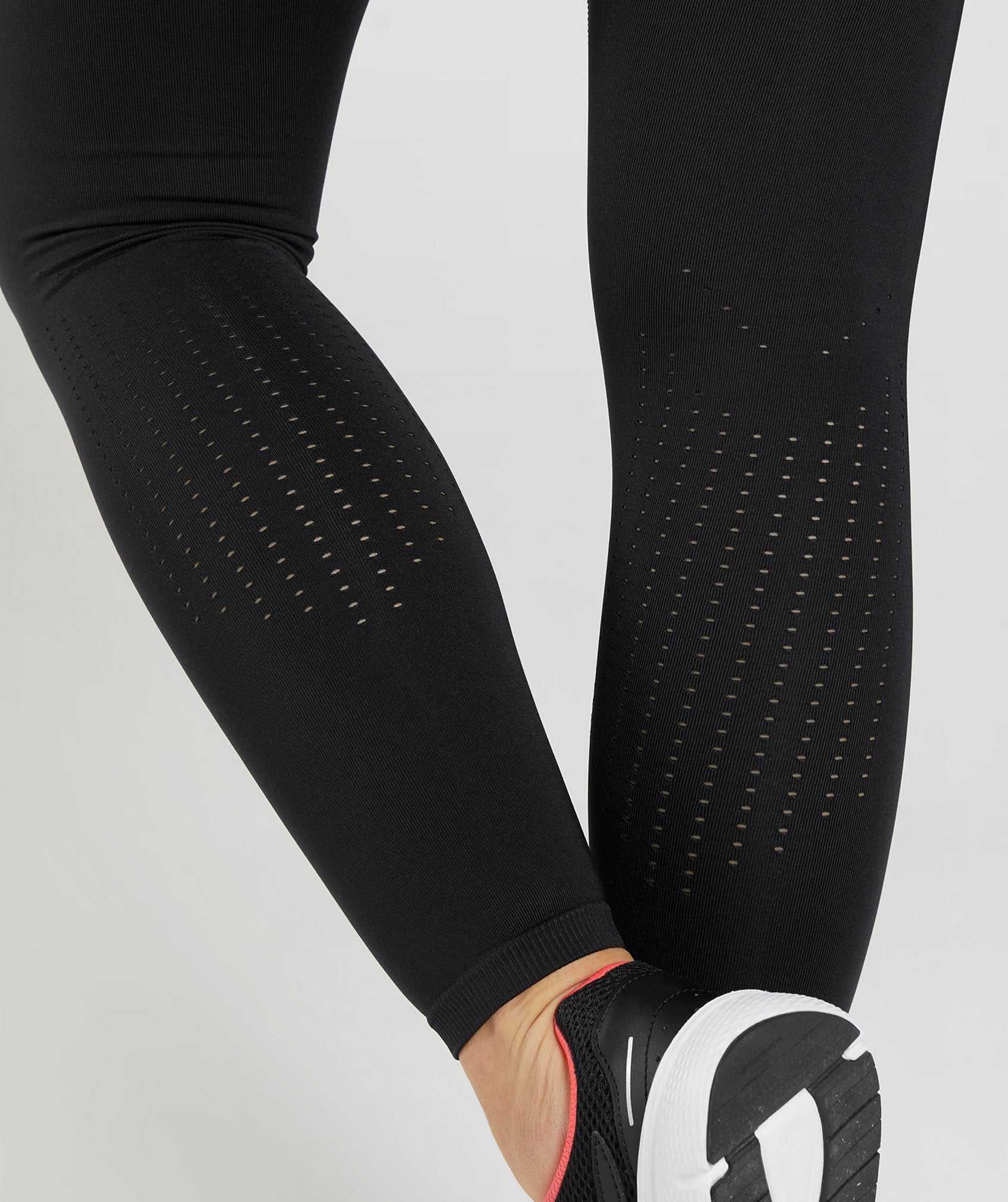 Legginsy Damskie Gymshark Sweat Seamless Sculpt Czarne | WYCR72401