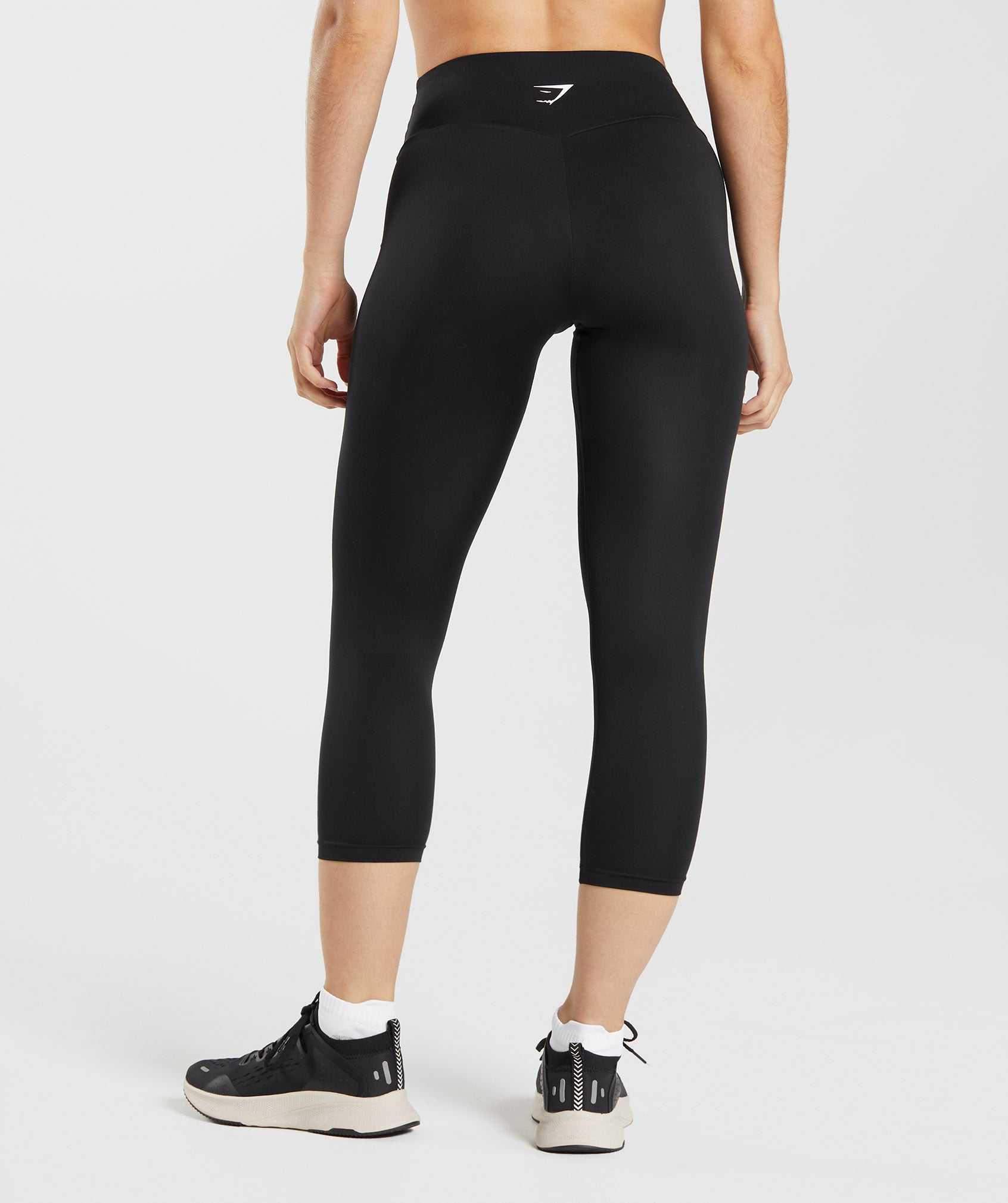 Legginsy Damskie Gymshark Treningowe 7/8 Czarne | HEJM41290