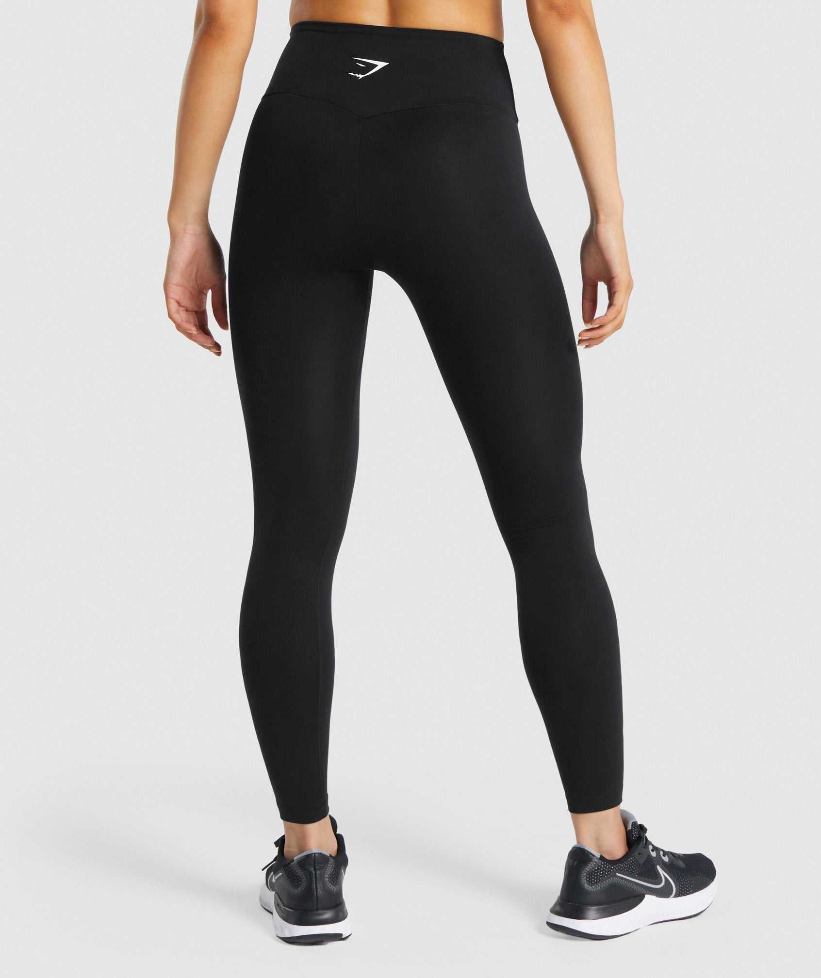 Legginsy Damskie Gymshark Treningowe Czarne | GUIT50892