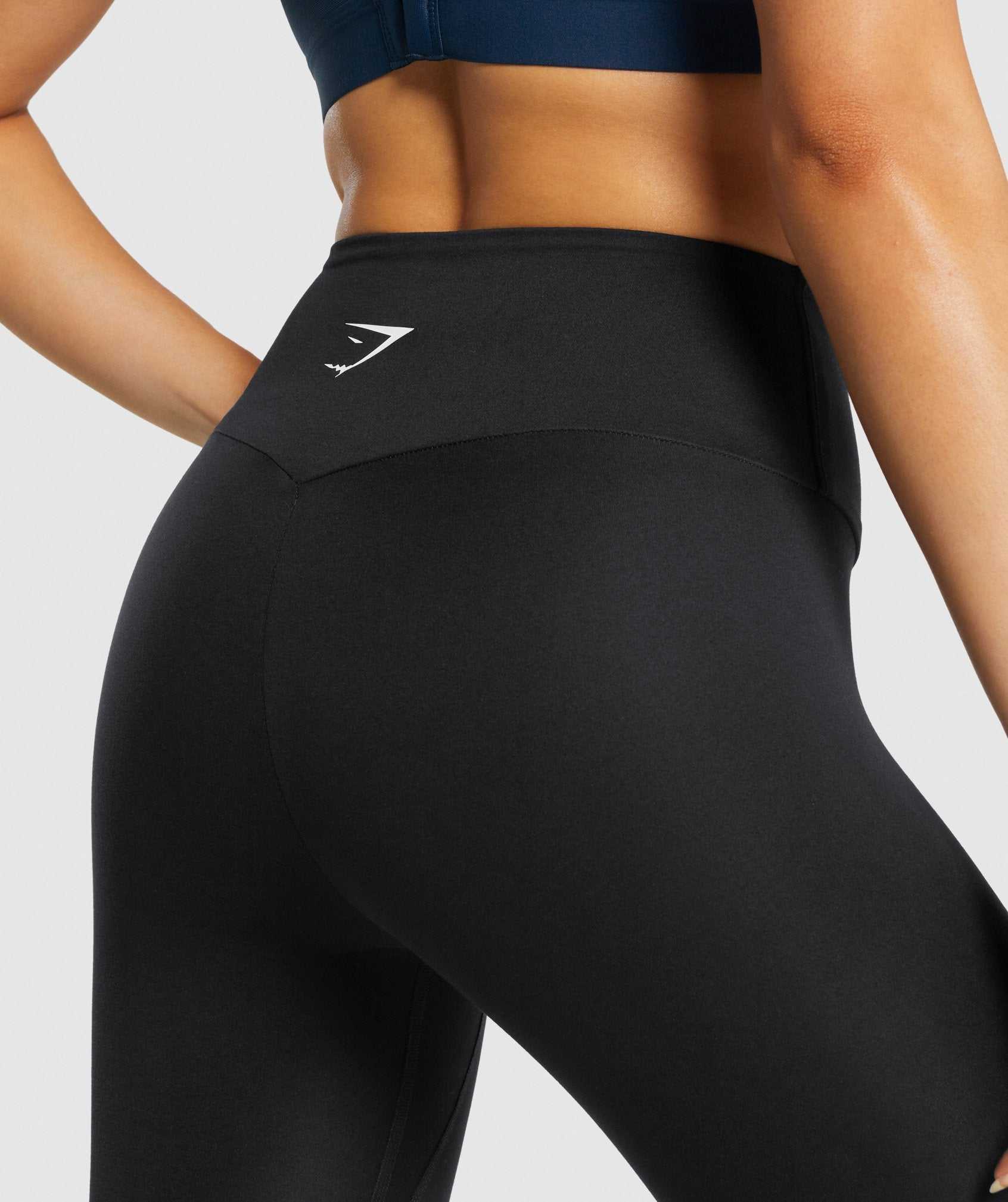 Legginsy Damskie Gymshark Treningowe Czarne | GUIT50892