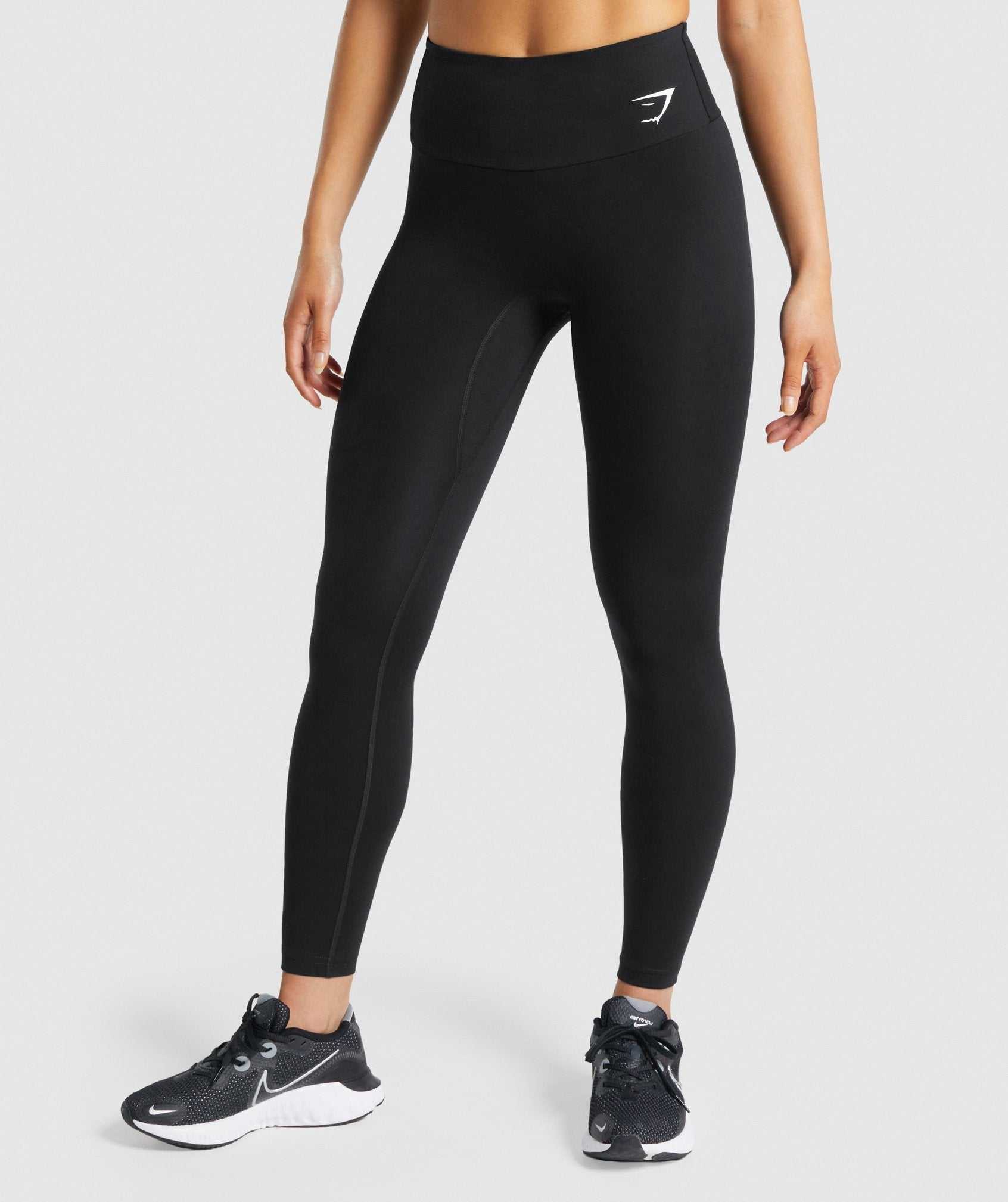 Legginsy Damskie Gymshark Treningowe Czarne | GUIT50892