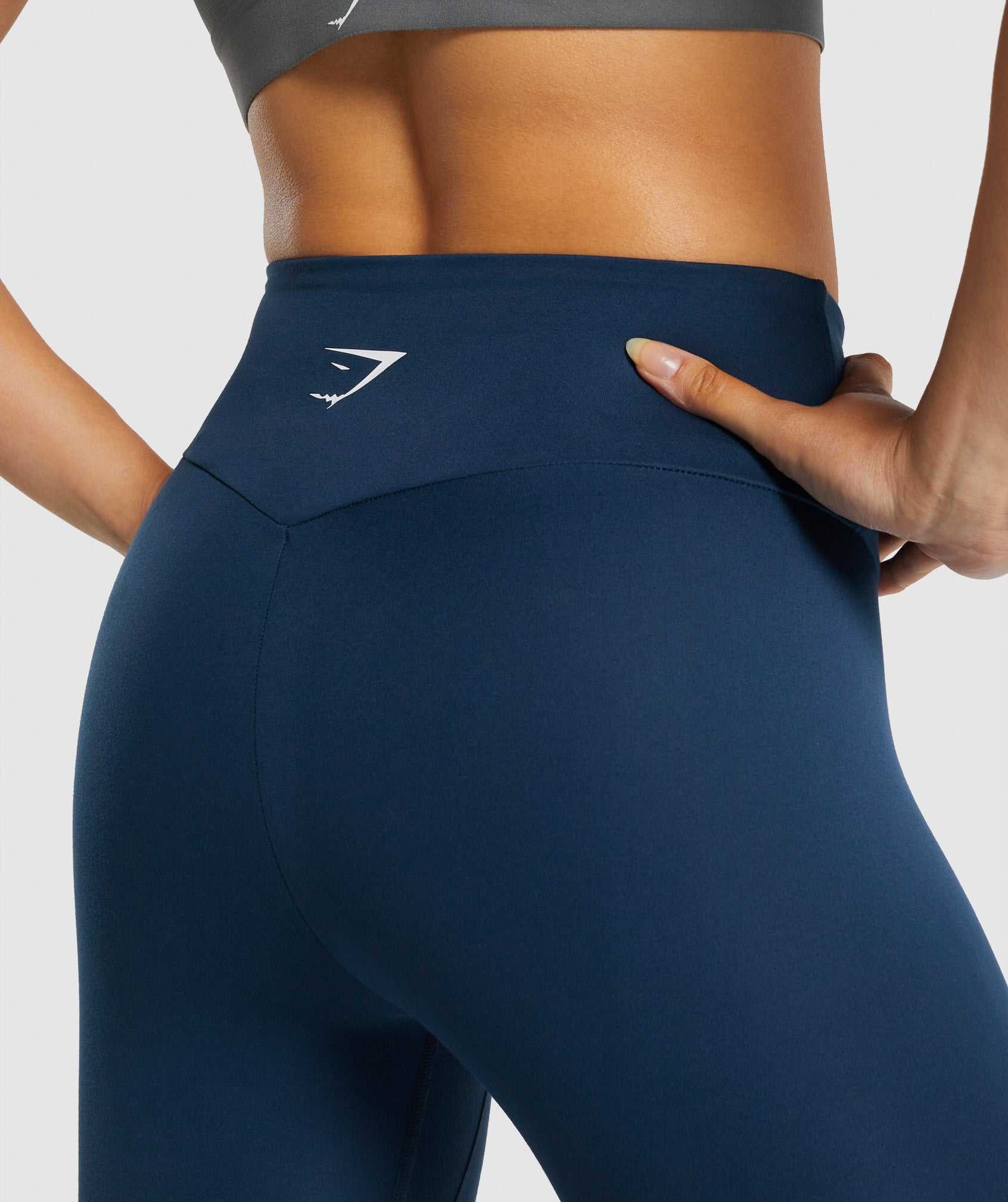 Legginsy Damskie Gymshark Treningowe Granatowe | ZAVL46809