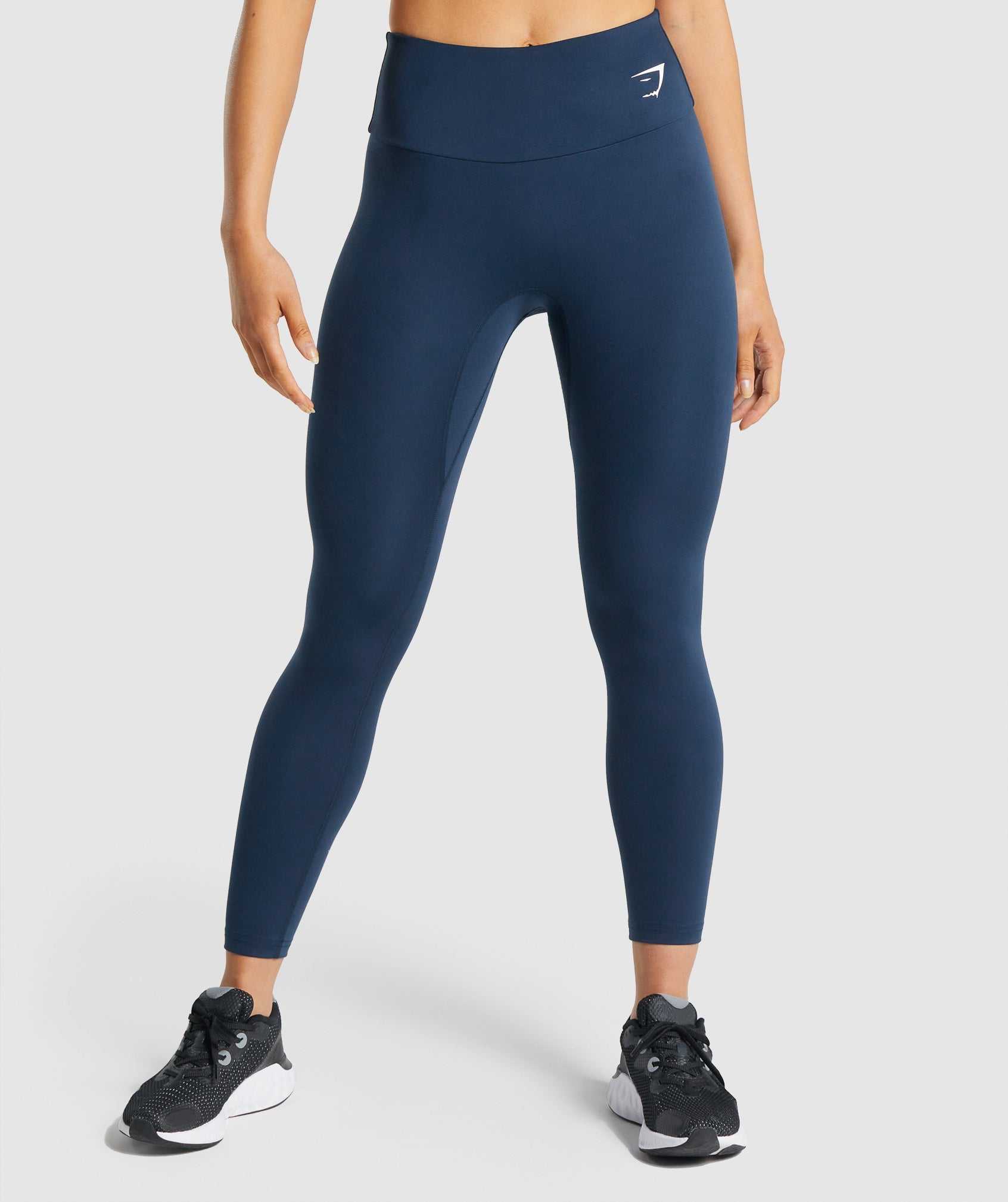 Legginsy Damskie Gymshark Treningowe Granatowe | ZAVL46809