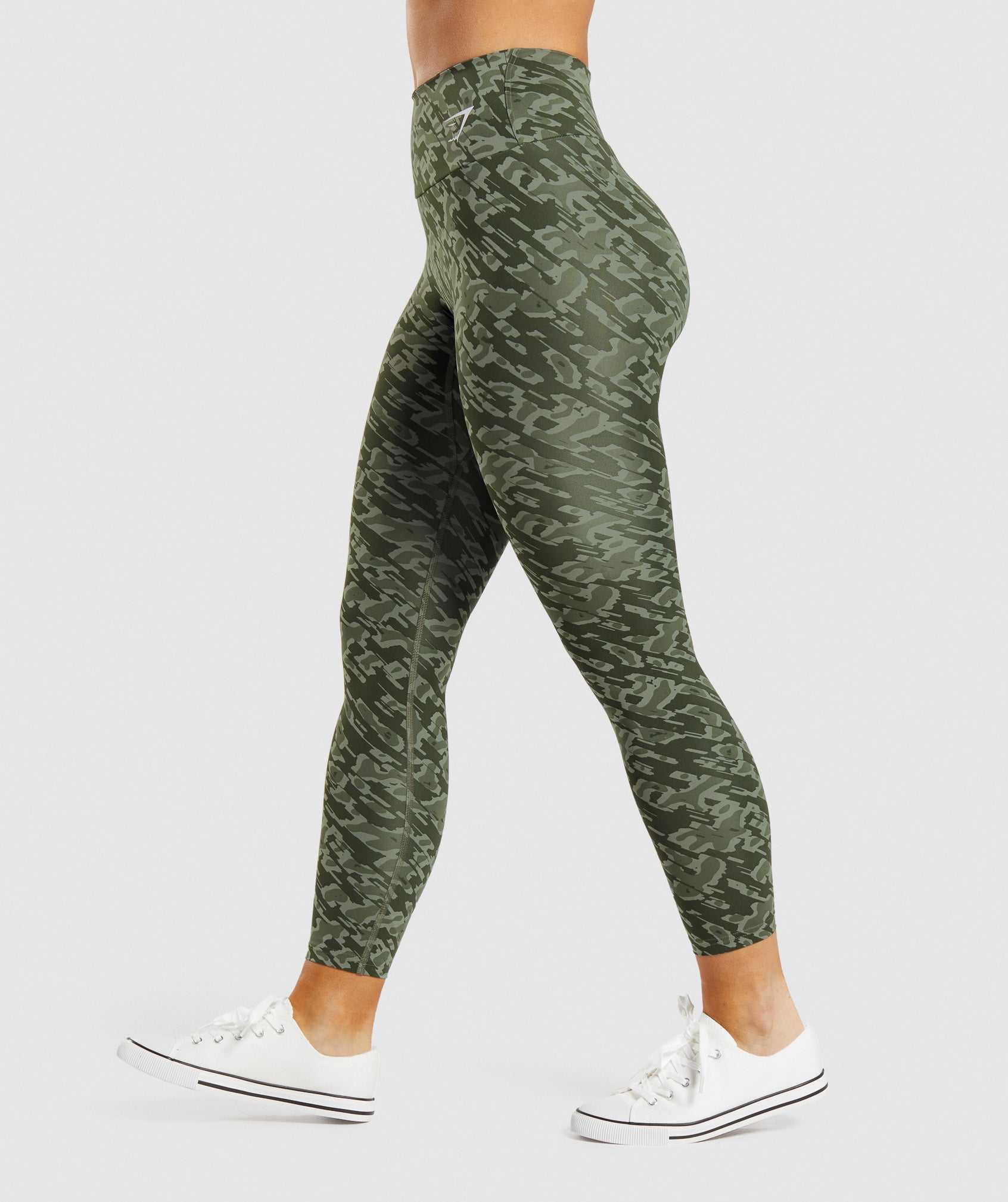 Legginsy Damskie Gymshark Treningowe Zielone | EFJW04273