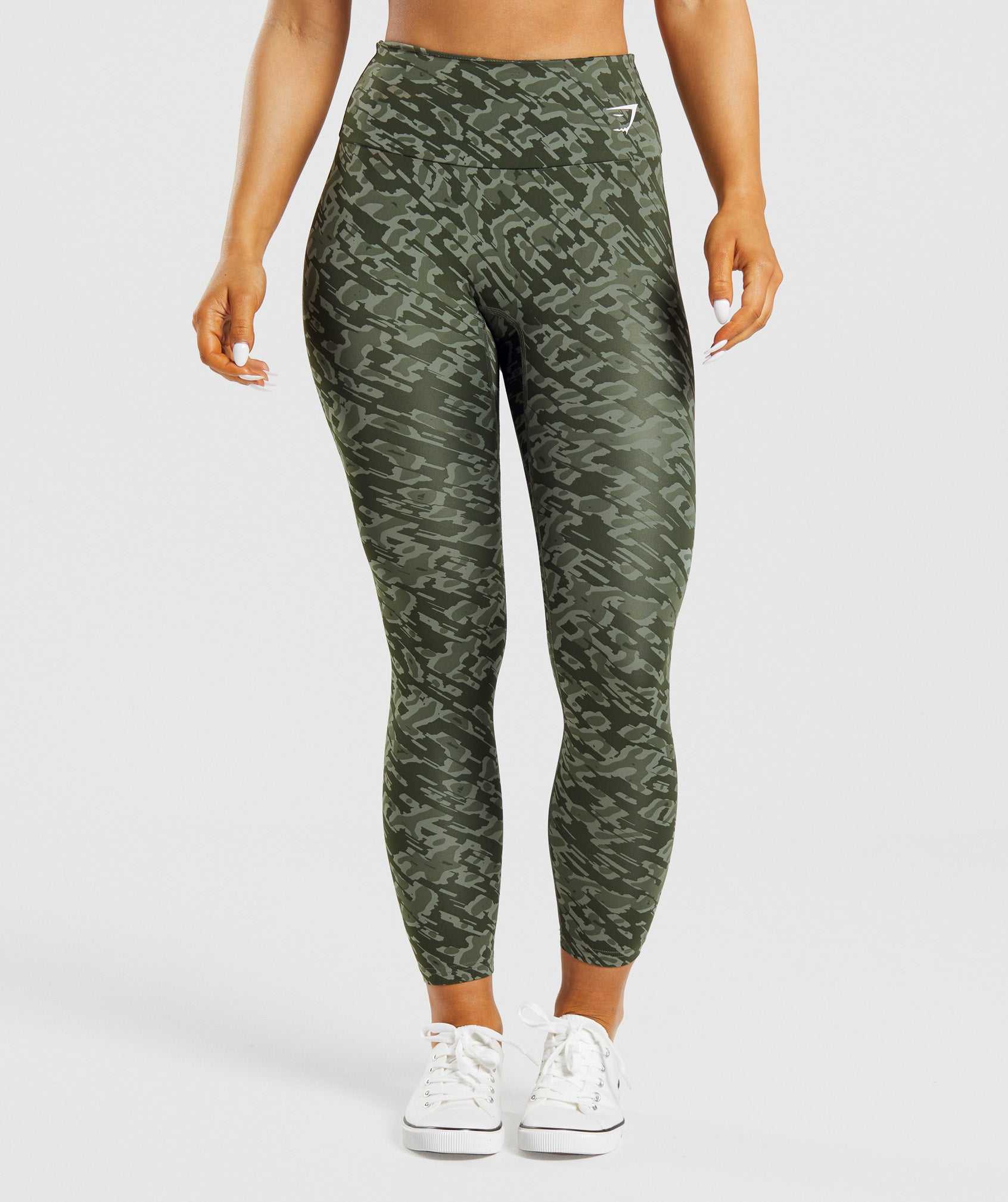 Legginsy Damskie Gymshark Treningowe Zielone | EFJW04273