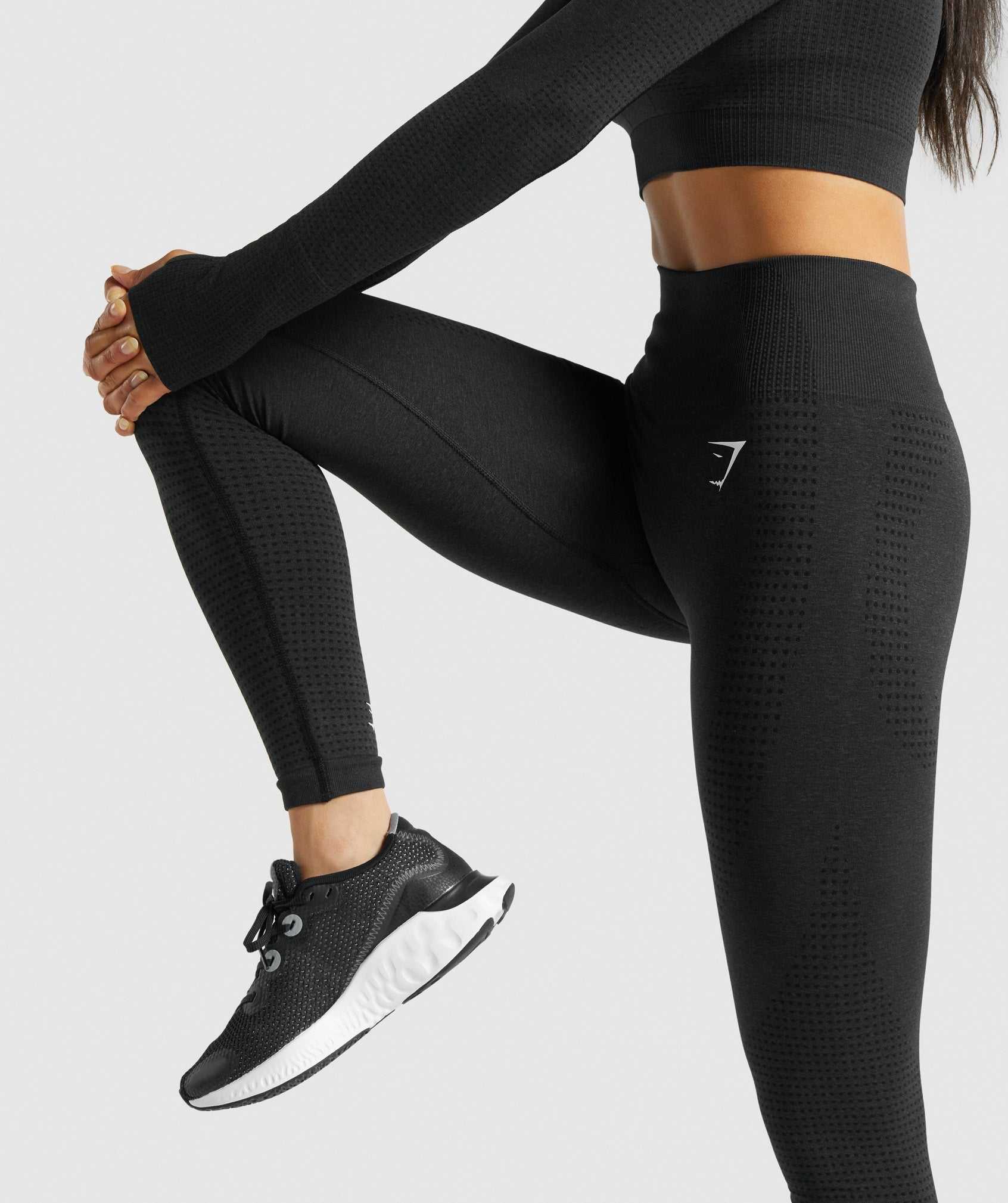 Legginsy Damskie Gymshark Vital Seamless 2.0 Czarne | KZBM34206