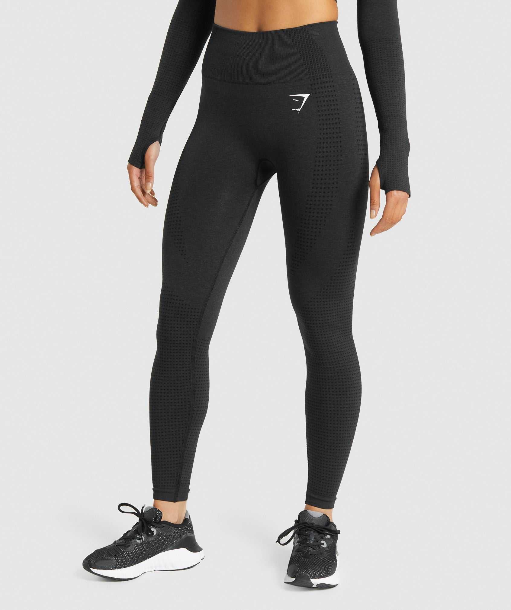 Legginsy Damskie Gymshark Vital Seamless 2.0 Czarne | KZBM34206