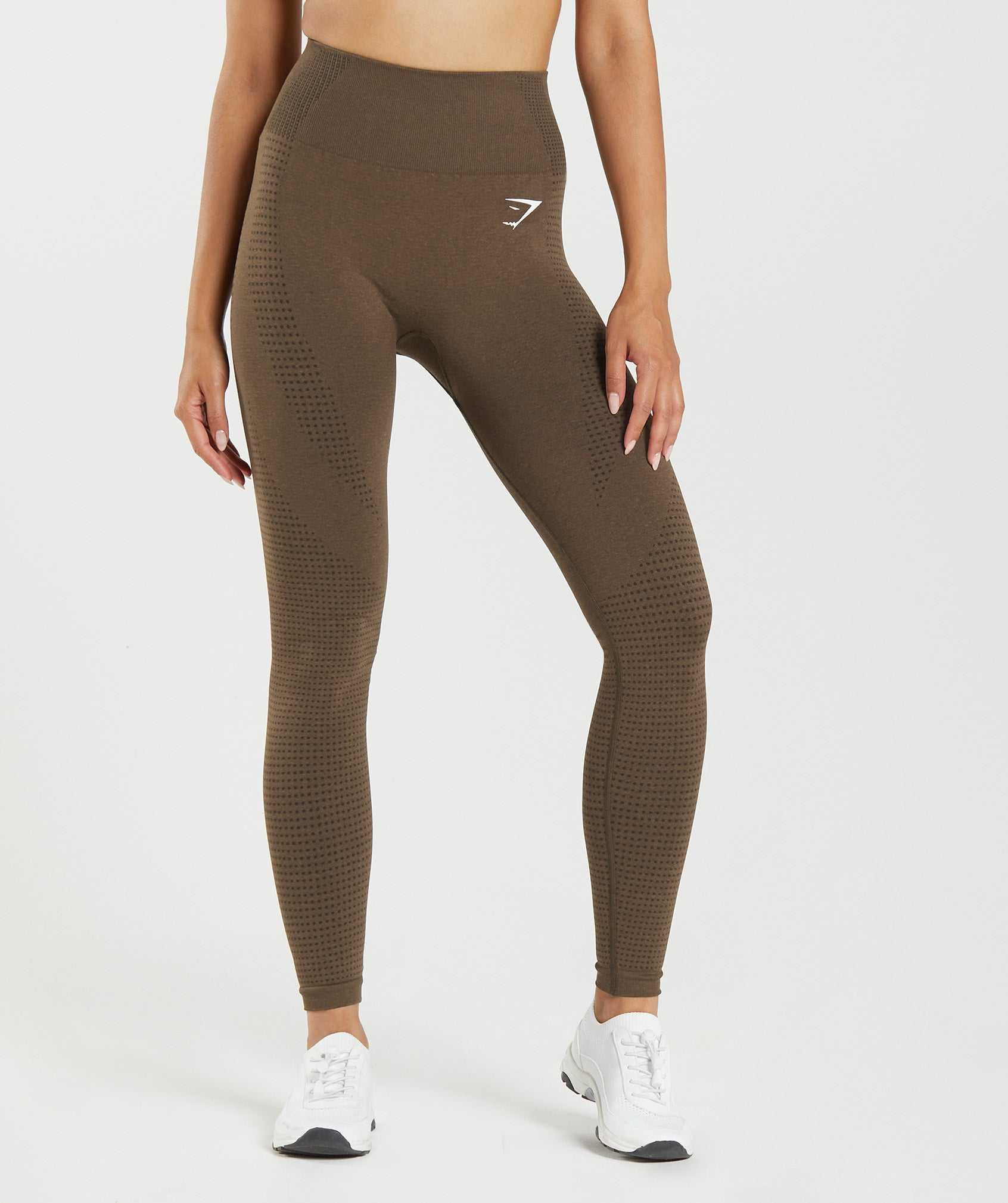 Legginsy Damskie Gymshark Vital Seamless 2.0 Beżowe | OQBW02634