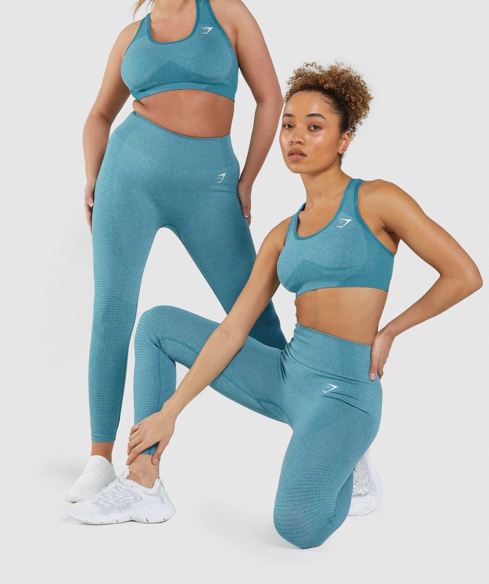 Legginsy Damskie Gymshark Vital Seamless 2.0 Turkusowe | SWPX71254